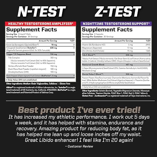 Miniatura 3 de PMD Sports Flex Stack Advanced Pila de testosterona de 24 horas para crecimiento muscular magro, fuerza, recuperación, libido y sueño reparador -