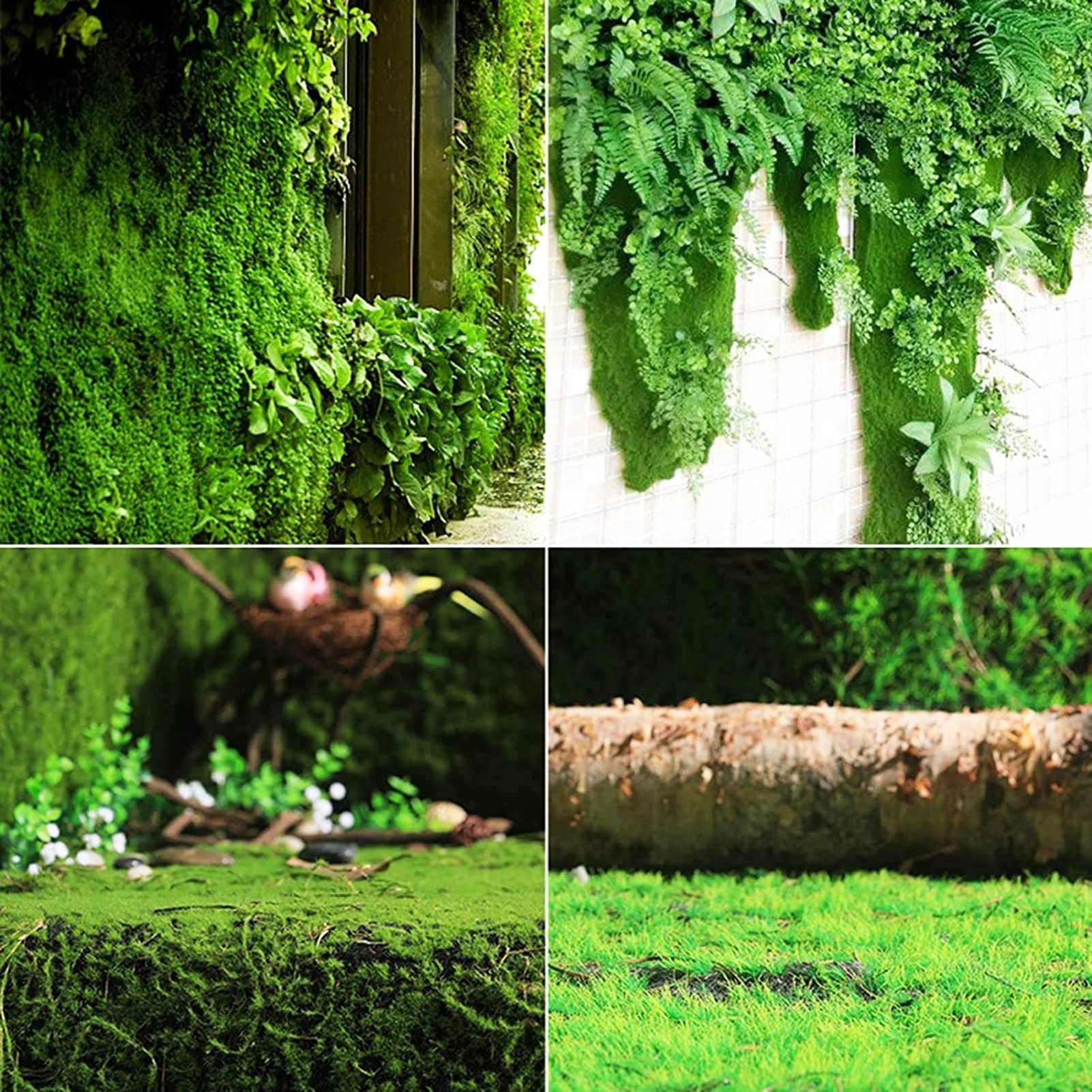 Moos DIY Kunstrasen Mikrolandschaft Kunststrohmatte Künstliche Moosmatte Gartenschaufenster für Festliche Hochzeiten Dekorieren (Color : G, Size : 100x100cm)