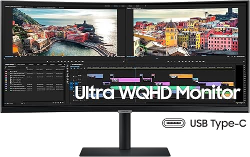 Miniatura 10 de SAMSUNG - Monitor curvo QHD ultraancho ViewFinity serie S65UA de 34 pulgadas, HDR10, 100Hz, 350 nit, USB- C, soporte ajustable, cuidado ocular