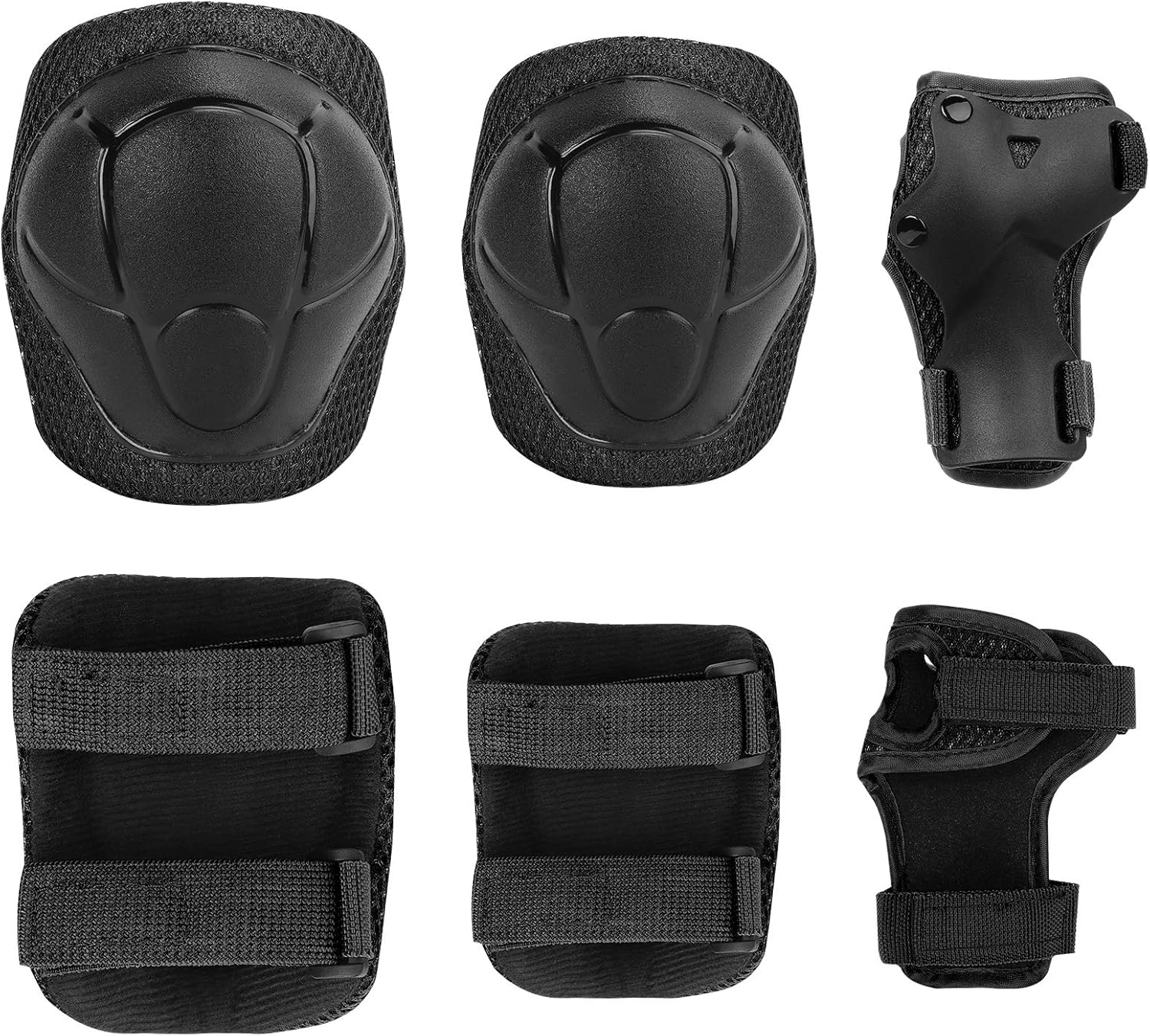 Kids Protective Gear, Knee Pads and Elbow Pads with Wrist Guard Skateboard Accessories for Skating Skateboard Cycling Rollerblading Scooter Bike for Kids 2-7 Years (Black) : Sports & Outdoors