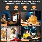 Desk Lamp with Clamp, Eye-Caring Desk Light with 50 Lighting Modes, Wide Double Head, Adjustable Architect Light Flexible Neck, Table lamp for Home Office, Computer, Craft(Includes Adapter)