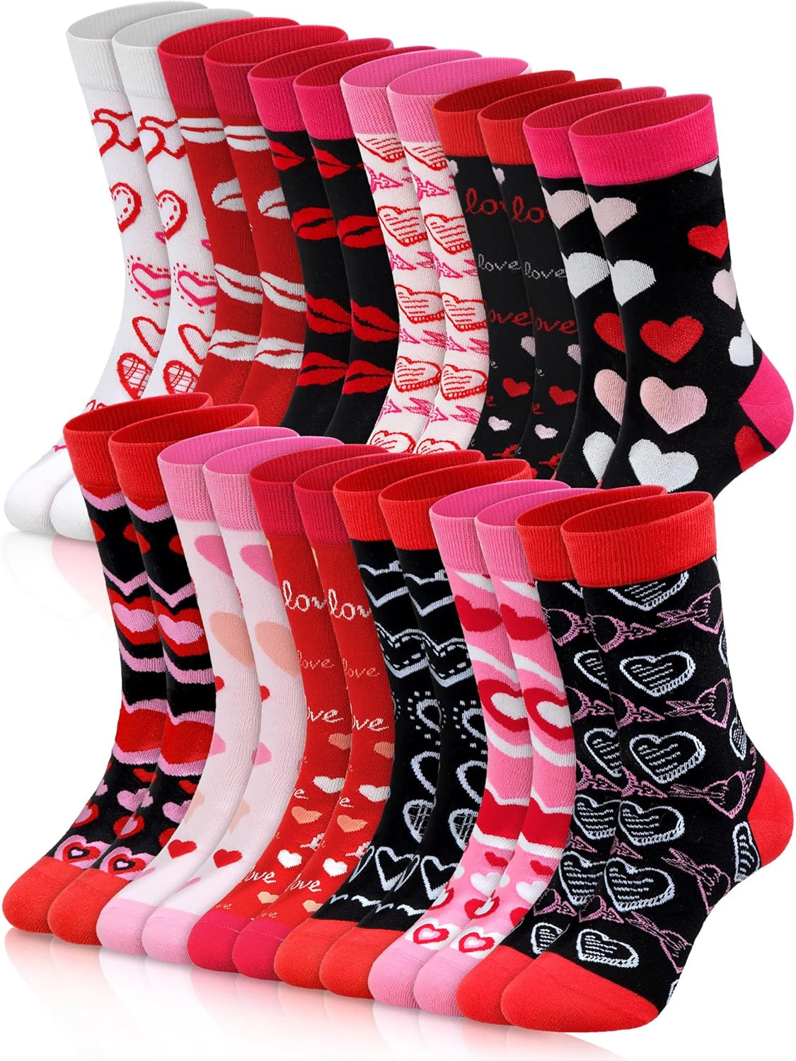 Lot De 3 Paires De Chaussettes Imprimé Tête De Mort - 2 Noires, 1 Rouge, Pour Adulte, Toutes Saisons