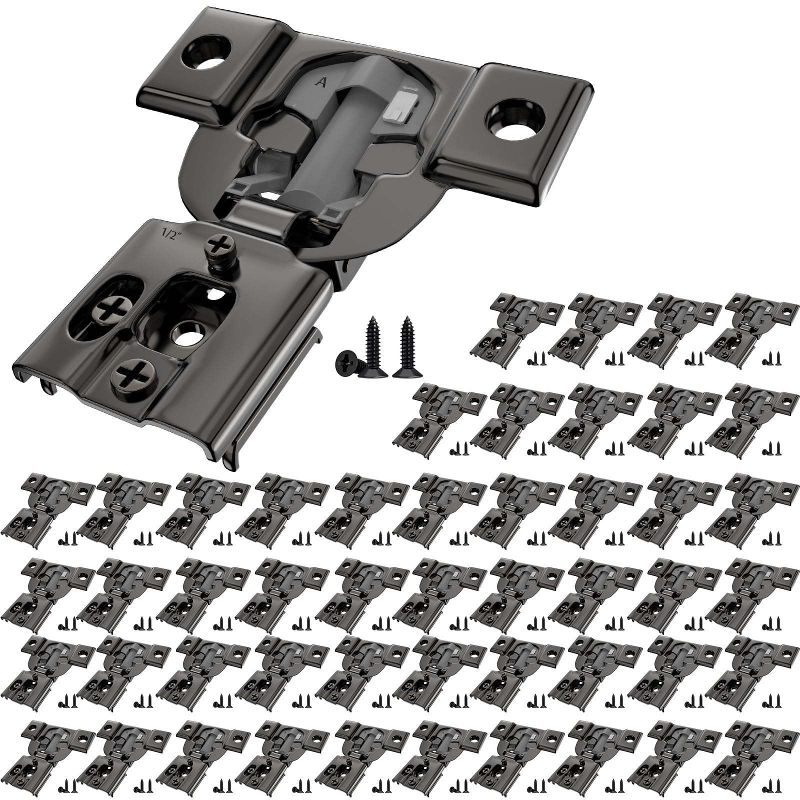Mousike Soft Close Hinges - 40 Pack for Kitchen Cabinets -16