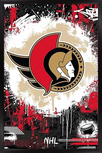 Trends International NHL Ottawa Senators - Póster de pared con logotipo maximalista 23