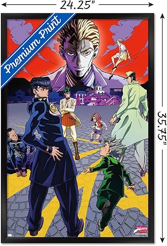 Miniatura 3 de Trends International JoJo's Bizarre Adventure - Póster de pared de arte clave de la temporada 3, 22.375 x 34 pulgadas, versión enmarcada negra