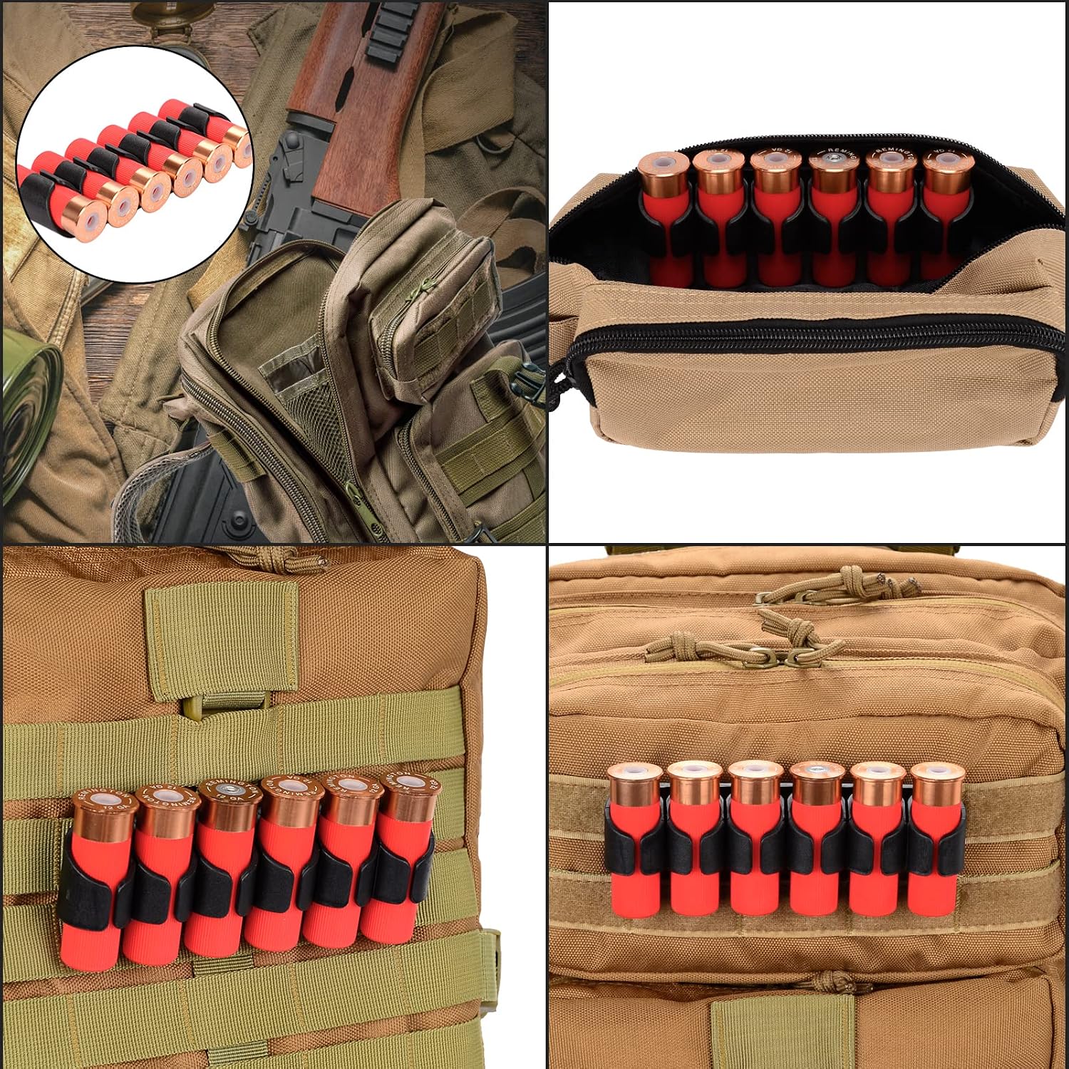 Ideagle Shotgun Shell Holder Side Saddle for 12 Gauge, 2 Pack Shotshell Carrier