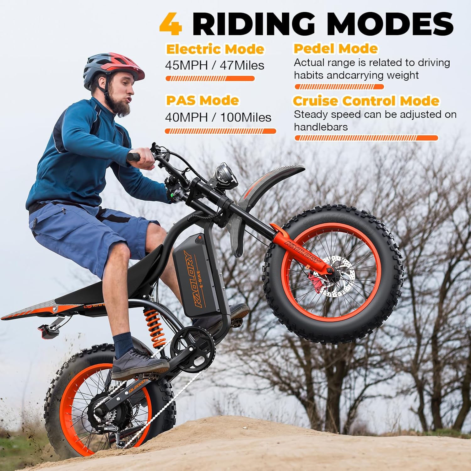 Electric Bike for Adults – 20"x4.5" Fat Tire, 5000W Motor, 60V 36Ah Battery, 7-Speed, Dual Disc Brakes for Off-Road and City Riding