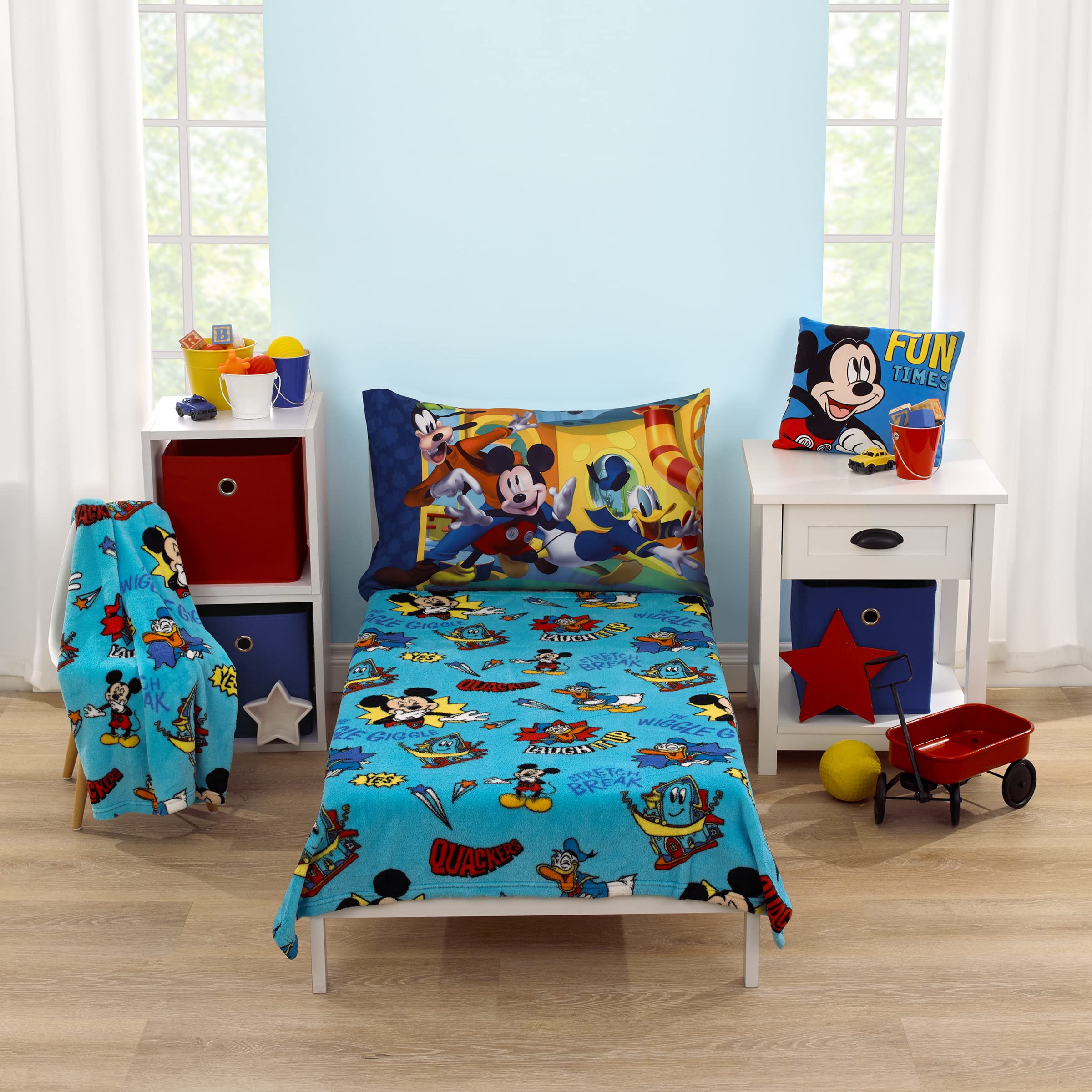 Amazon.com: NoJo Disney Mickey Mouse Funhouse Crew Blue, Red and