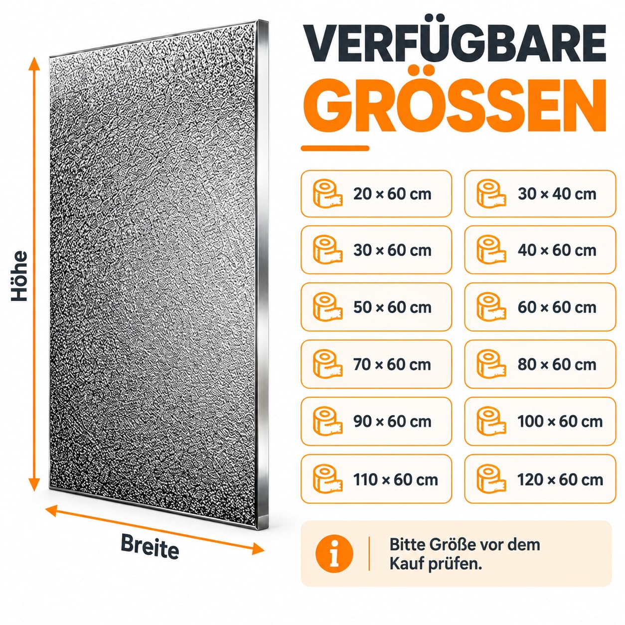 Hitzeschutzplatte Küche 20-80 Cm, Aluminium Hitzeschild Für Herd Und Ofen (50 cmx60 cm,Magnetic)