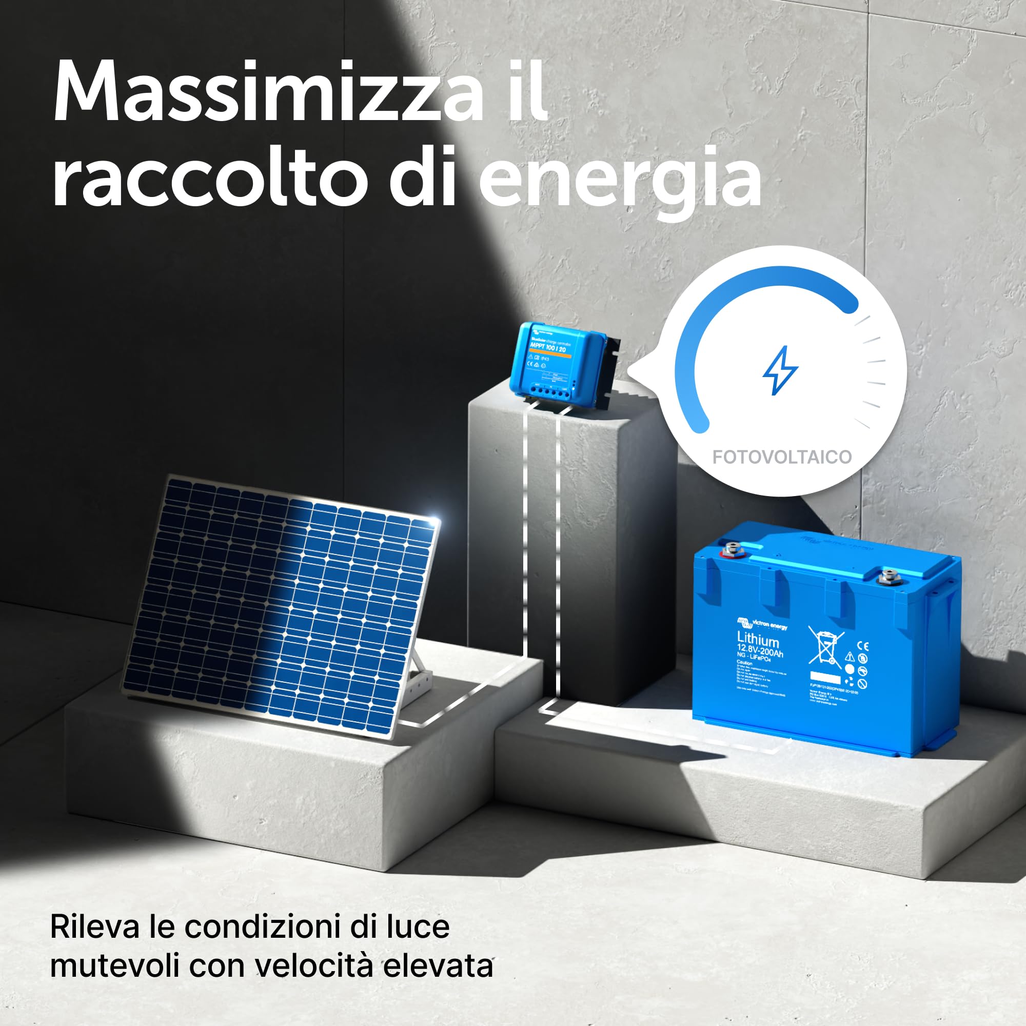Victron Energy BlueSolar MPPT 100V 20 amp 48-Volt Regolatore di Carica Solare