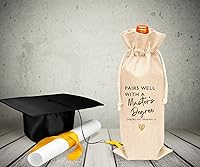 Vista 4 de Toctose Regalo del maestro, bolsa de vino del maestro, adecuado para regalos de graduación para ella, él, hijo, hija, amigo/GDWB016