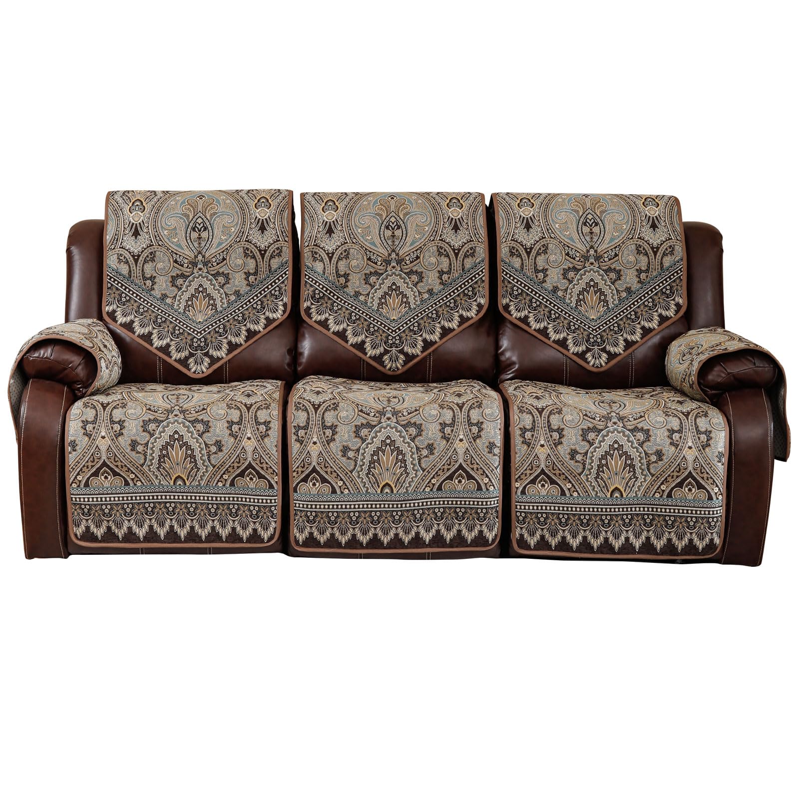Photo 1 of LUFEIJIASHI Jacquard Recliner Sofa Cover - 3 Seater, Waterproof, Non-Slip