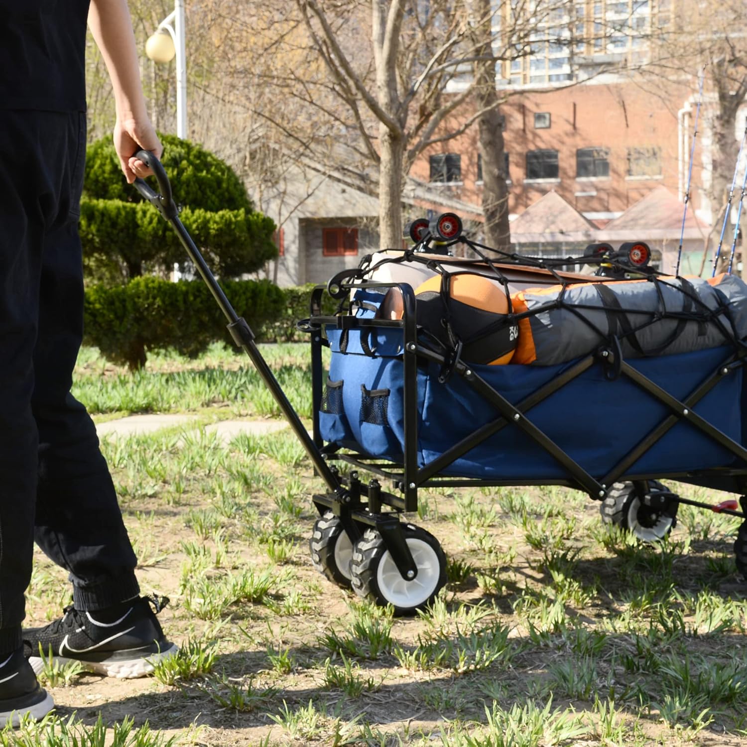 Carro Plegable para jardín, Carrito de Compras multifunción, Resistente