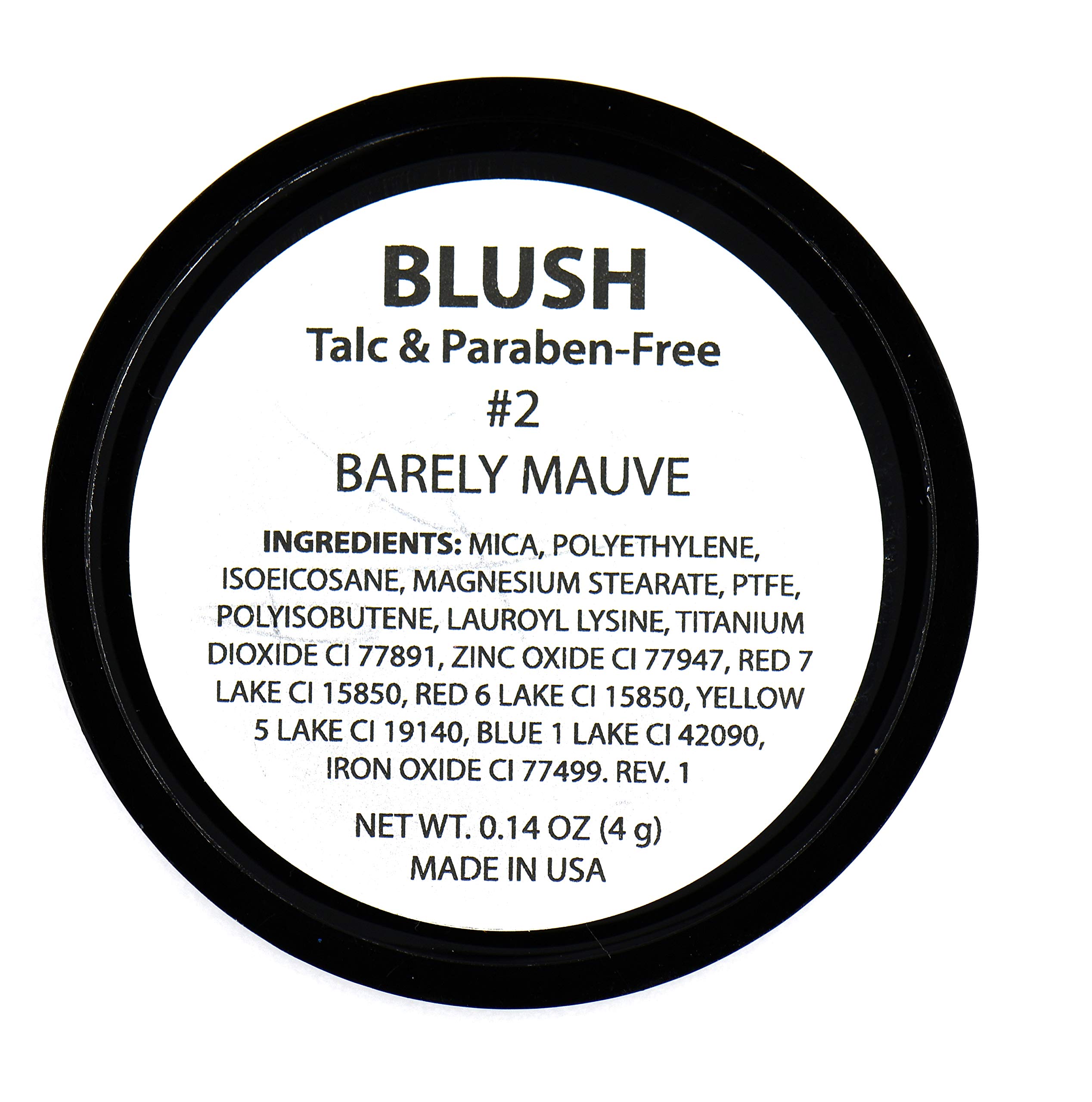 Pure Ziva Barely Mauve Pixie Pink Vegan Blush Pressed Color Powder, talco ni parabenos, sin pruebas en animales ni experimentos con animales