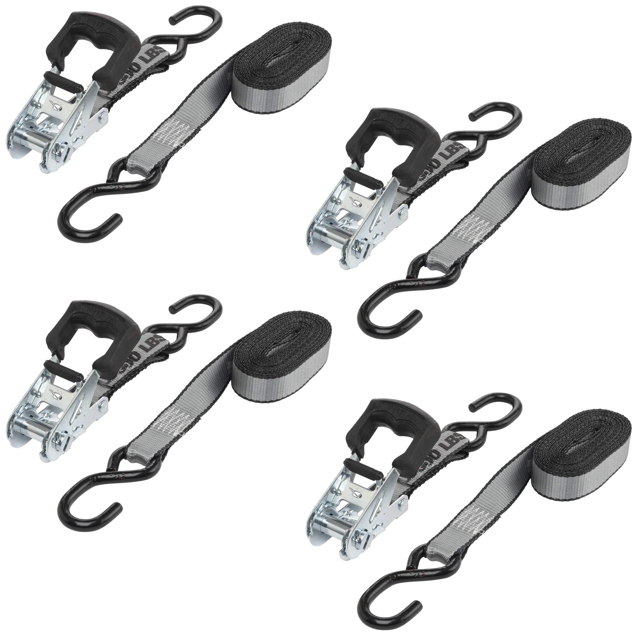 KEEPER 05503 14' Ratchet Tie Down 4-Pack
