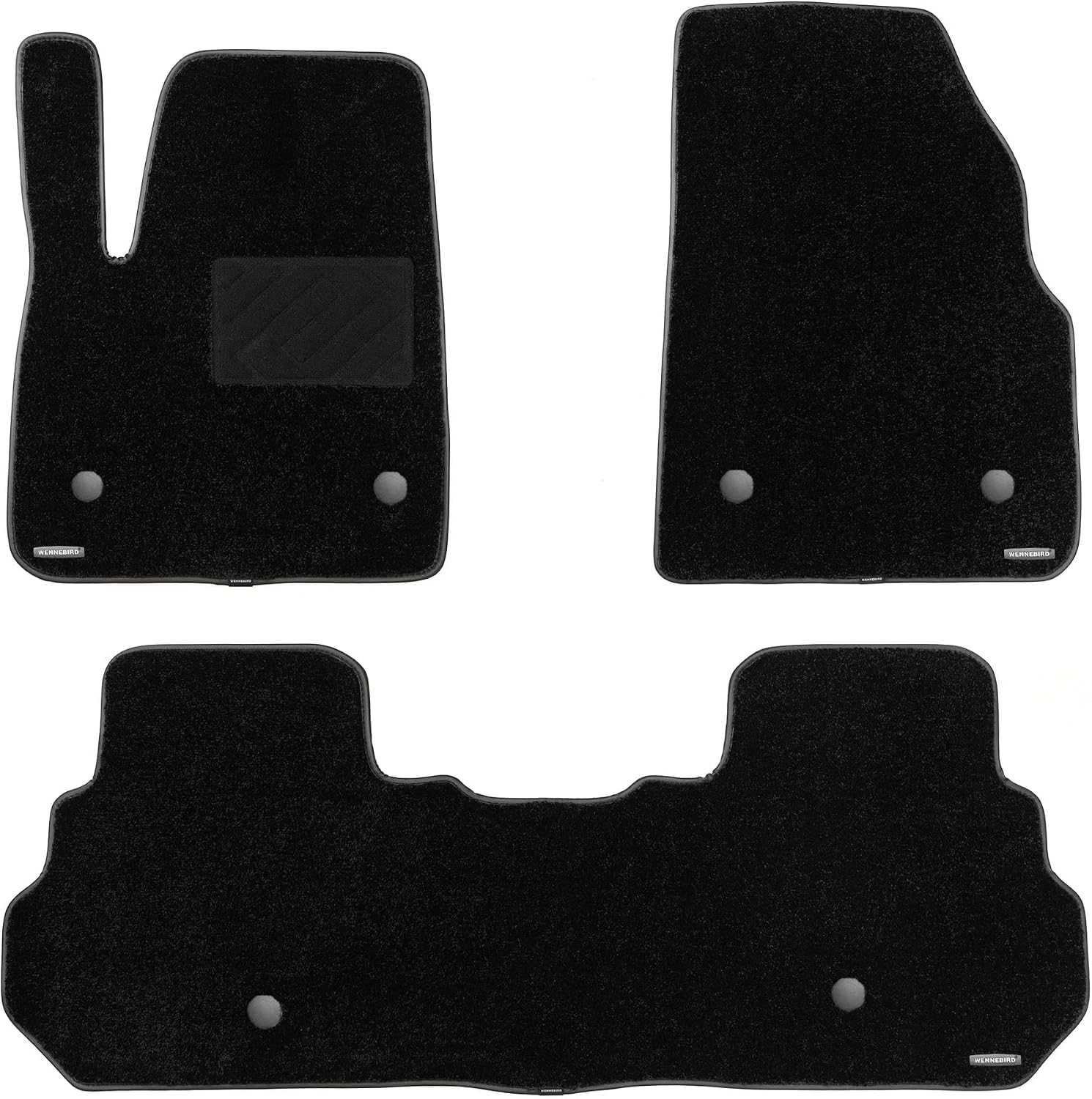 WENNEBIRD Superior Carpet Floor Mats for 2019-2026 Chevrolet Blazer (Excludes EV), 0.6-Inch Ultra-Thick, Noise-Reducing, All-Weather Waterproof Anti-Slip – 3-Pc Set