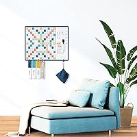 Vista 3 de WS Game Company Scrabble 2-in-1 Message Board Edition, Wall-Mounted, Magnetic Wood Tiles, Dry-Erase Surface, Room Decor & Board Game for 2-4
