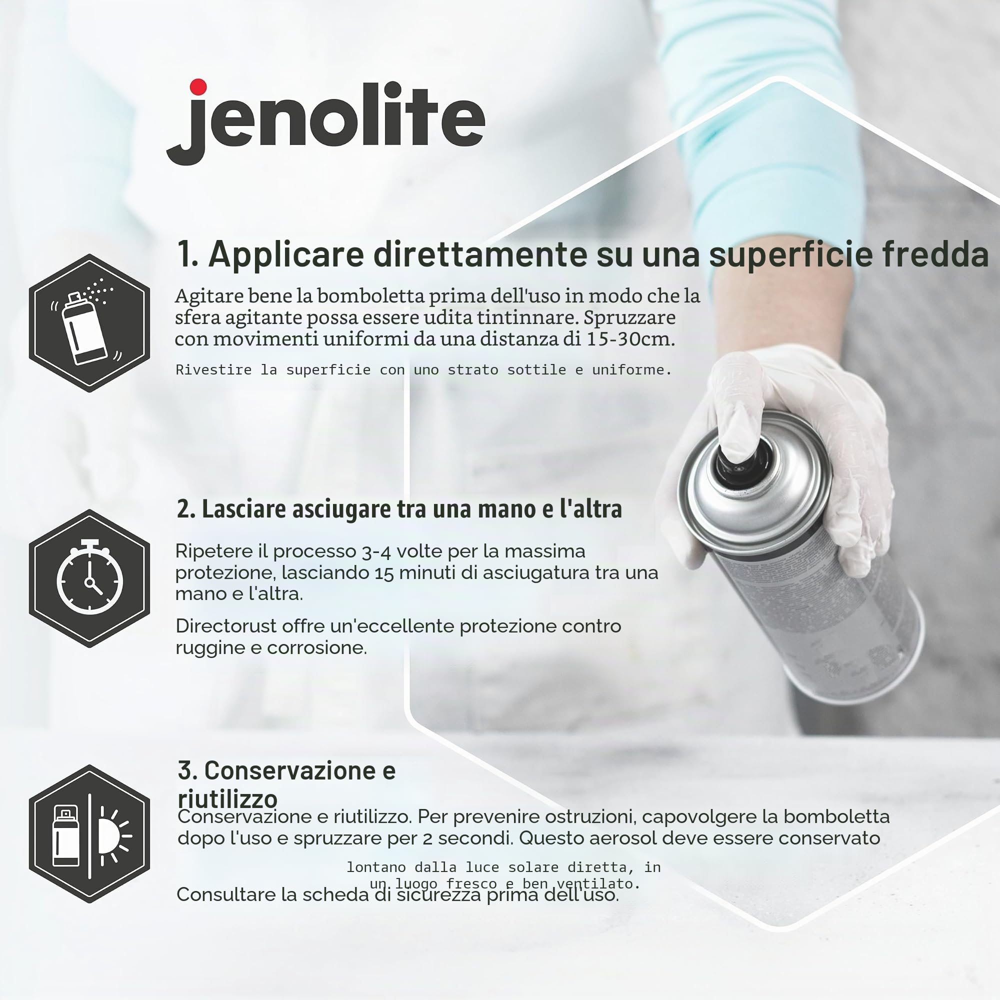 JENOLITE Directorust Rosso Cremisi Satinato | Vernice spray multisuperficie | Per l'uso su legno, metallo, plastica, ceramica e superfici arrugginite | 3 x 400ml (RAL 3027)