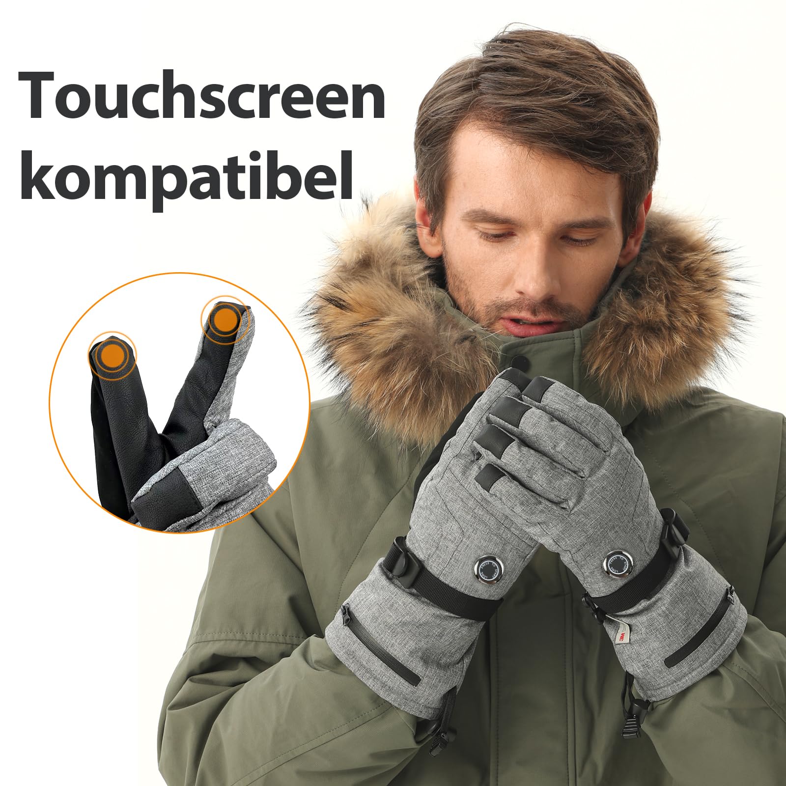 AROMA SEASON Beheizbare Handschuhe Modell Snow