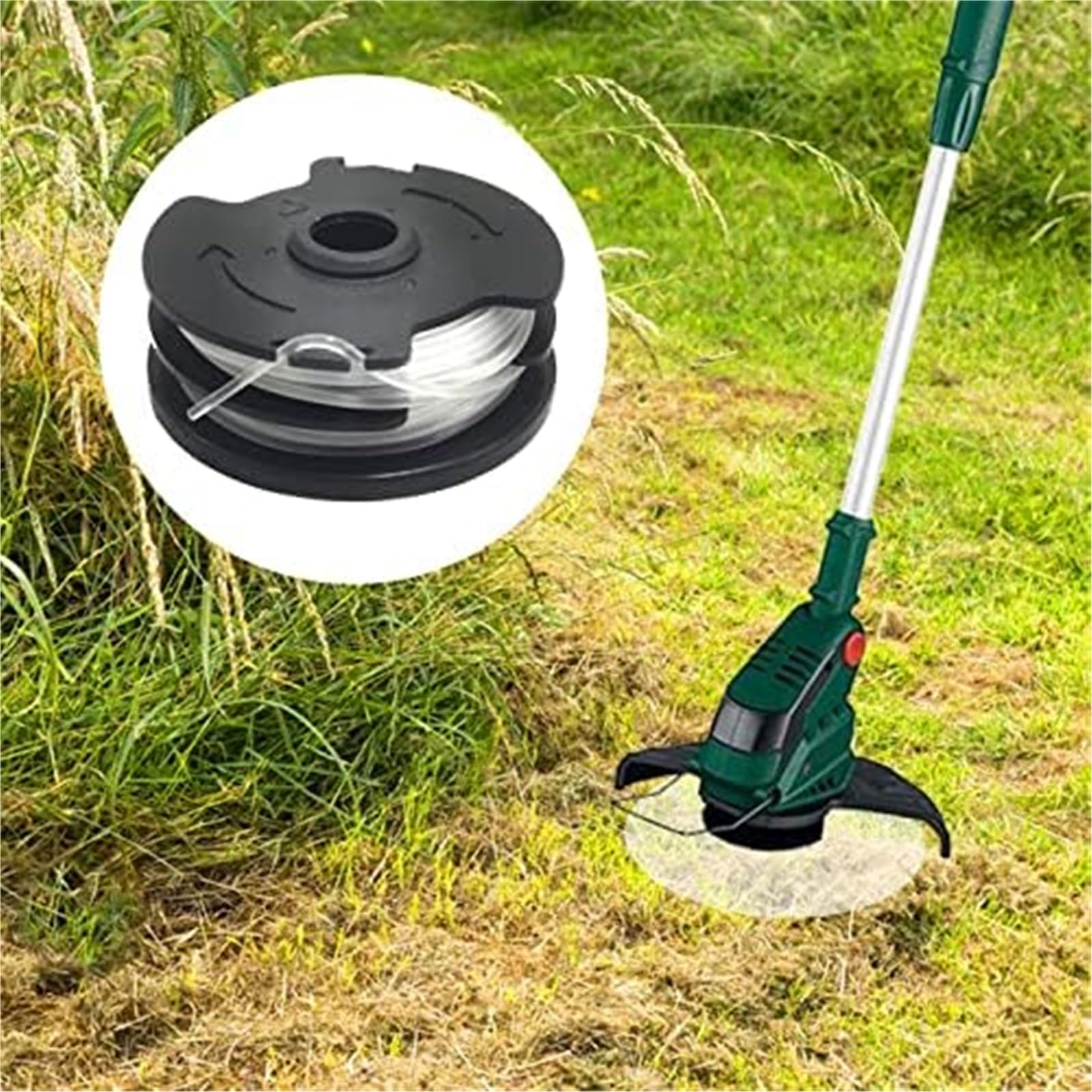 Grasschneider-Autospule Rasentrimmer-Spulenfaden-Ersatzfaden, Passend Passend für Parkside Cordless Prta 20-Li C3 Ian351753(BLACK 10pcs)