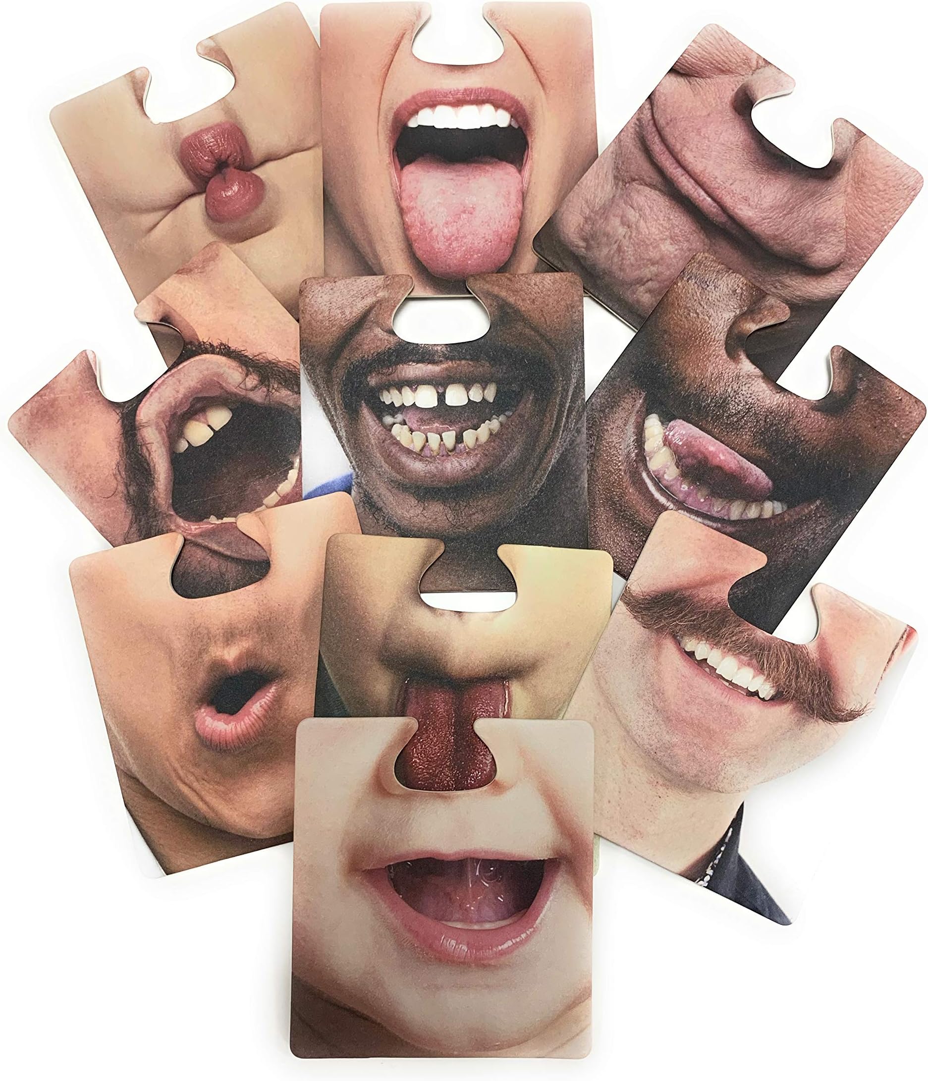 Komonee Coaster Face Drinking Mats You Can Wear Funny Novelty Family Fun Game