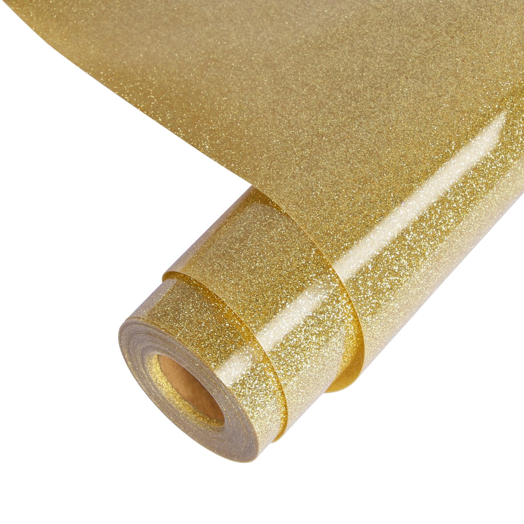 TORC Champagne Glitter HTV Heat Transfer Vinyl Roll 12 inch x 20 ft Sparkly Iron on Vinyl for T Shirts Crafts Bulk