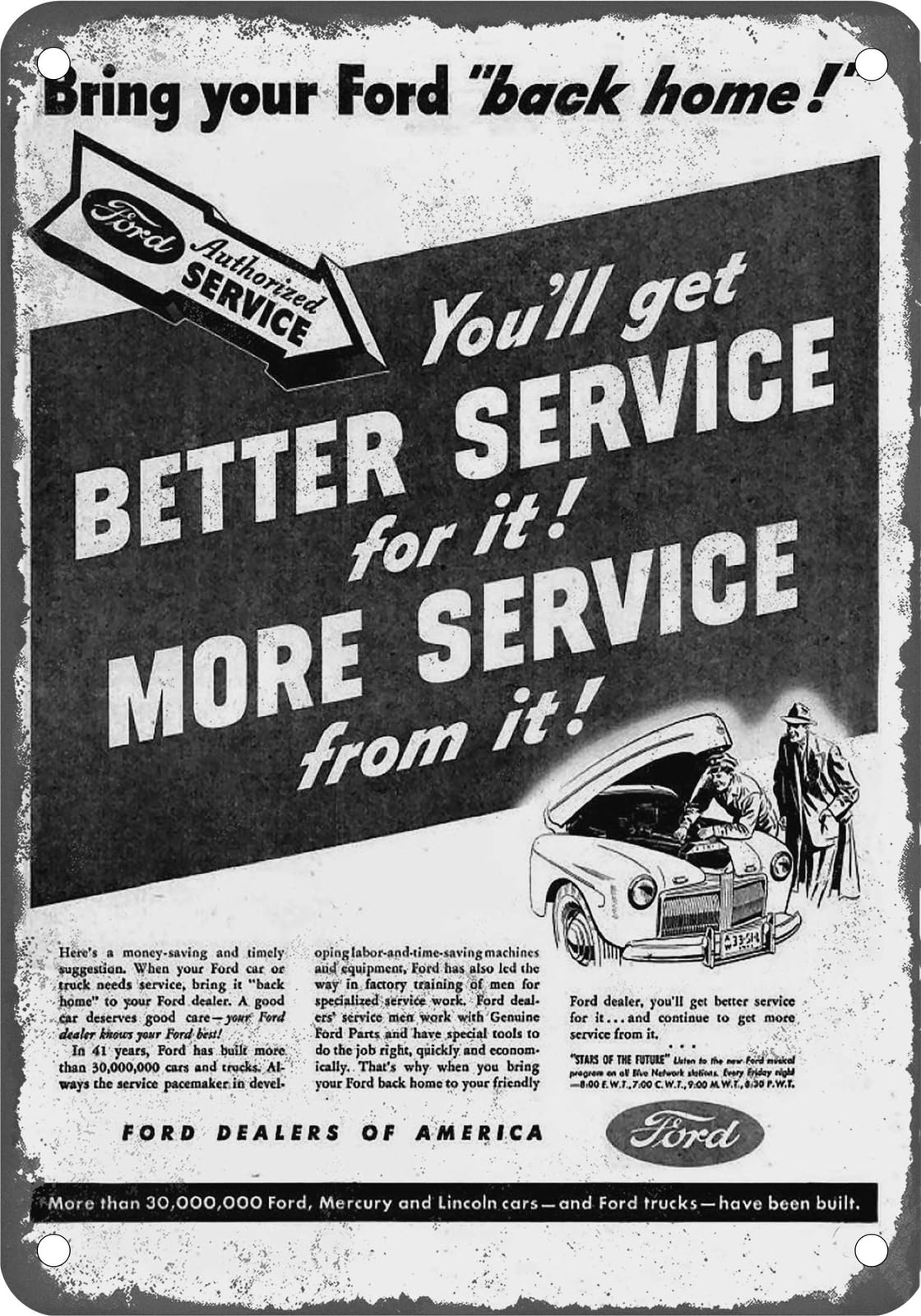 METAL SIGN - 1945 FMC Vintage Ad 05 - Old Retro Rusty Look home decor