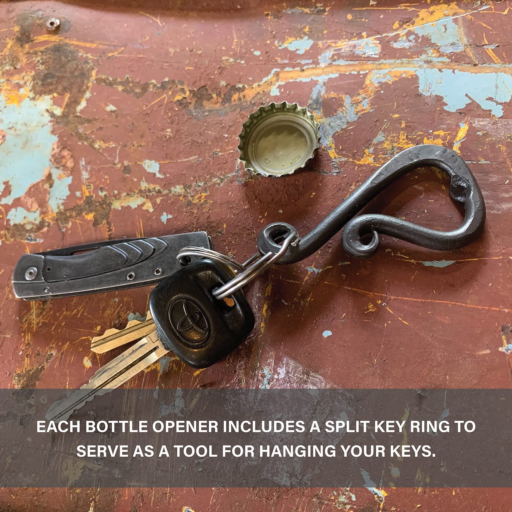 Amazon.com: Steel Bottle Opener Keychain For Men & Women With Key