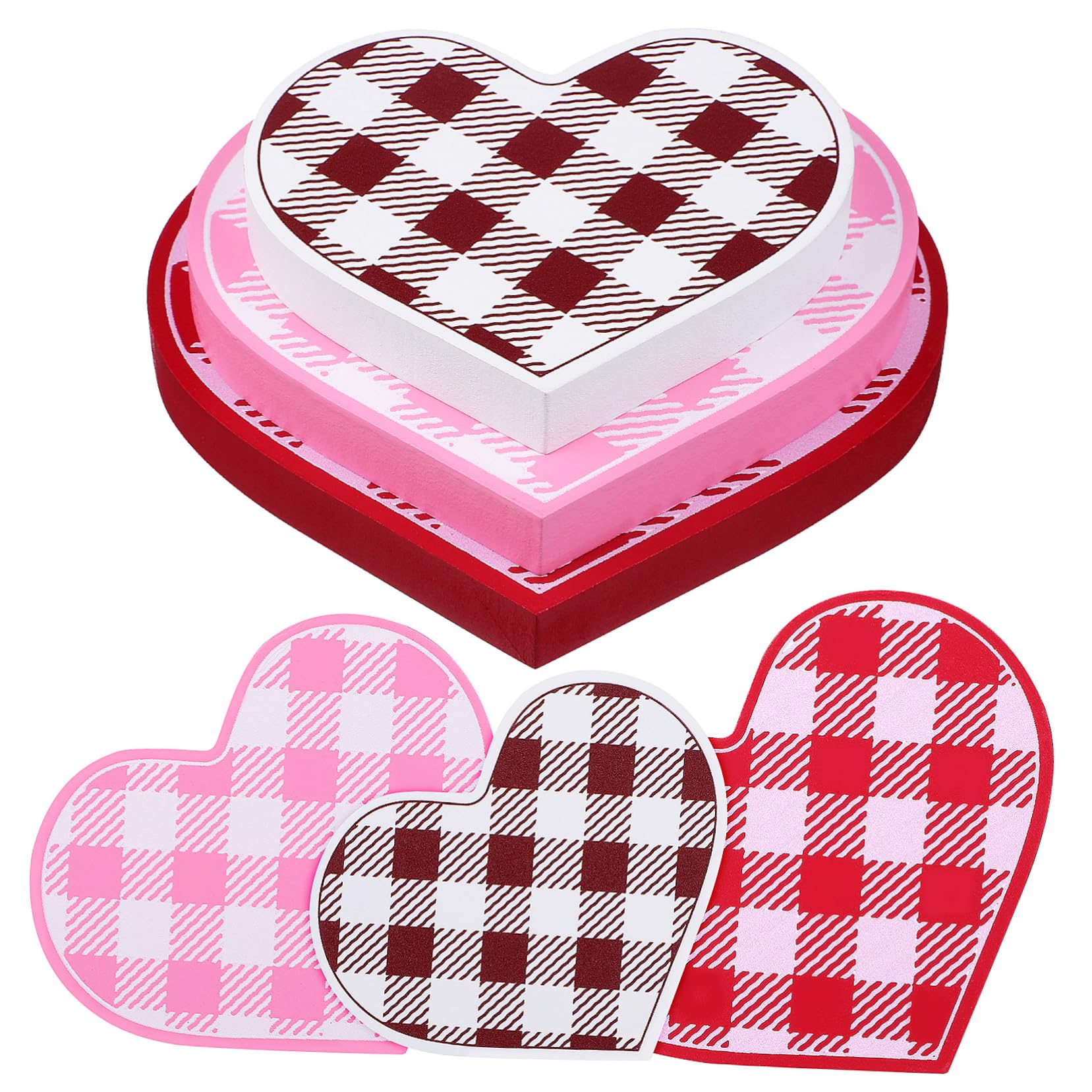 6piezas Decoración De Mesa De Forma De Corazón Letreros Románticos para Día De San Valentín Centro De Mesa Rústico para Hogar y Oficina Decoración Festiva