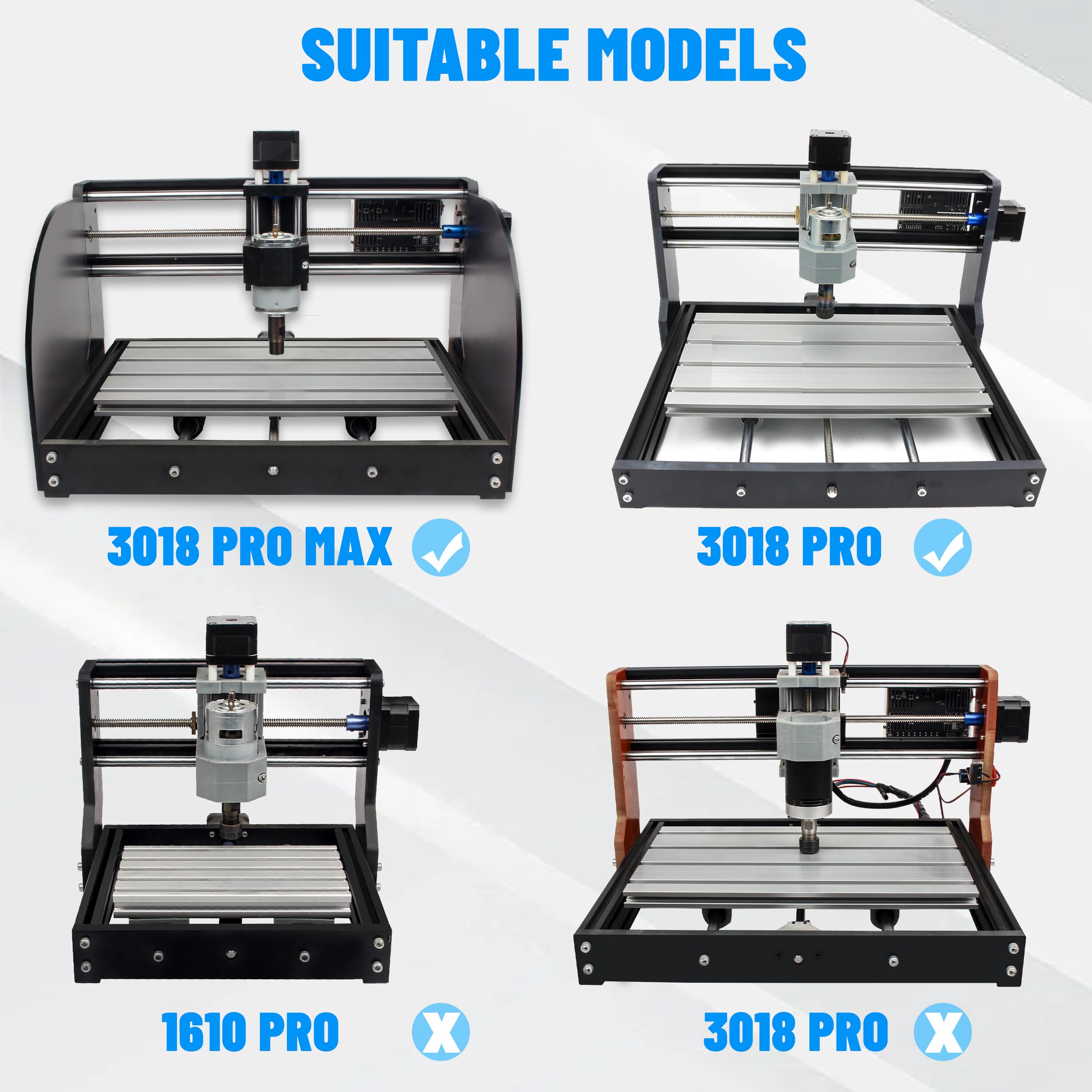 RATTMMOTOR Fresadora CNC 3018 Pro Y Axis Kit de expansión, actualización 3018 Pro a 3040 fresadora CNC, compatible con 3018 Pro y 3018 Pro Max CNC fresadora/grabadora