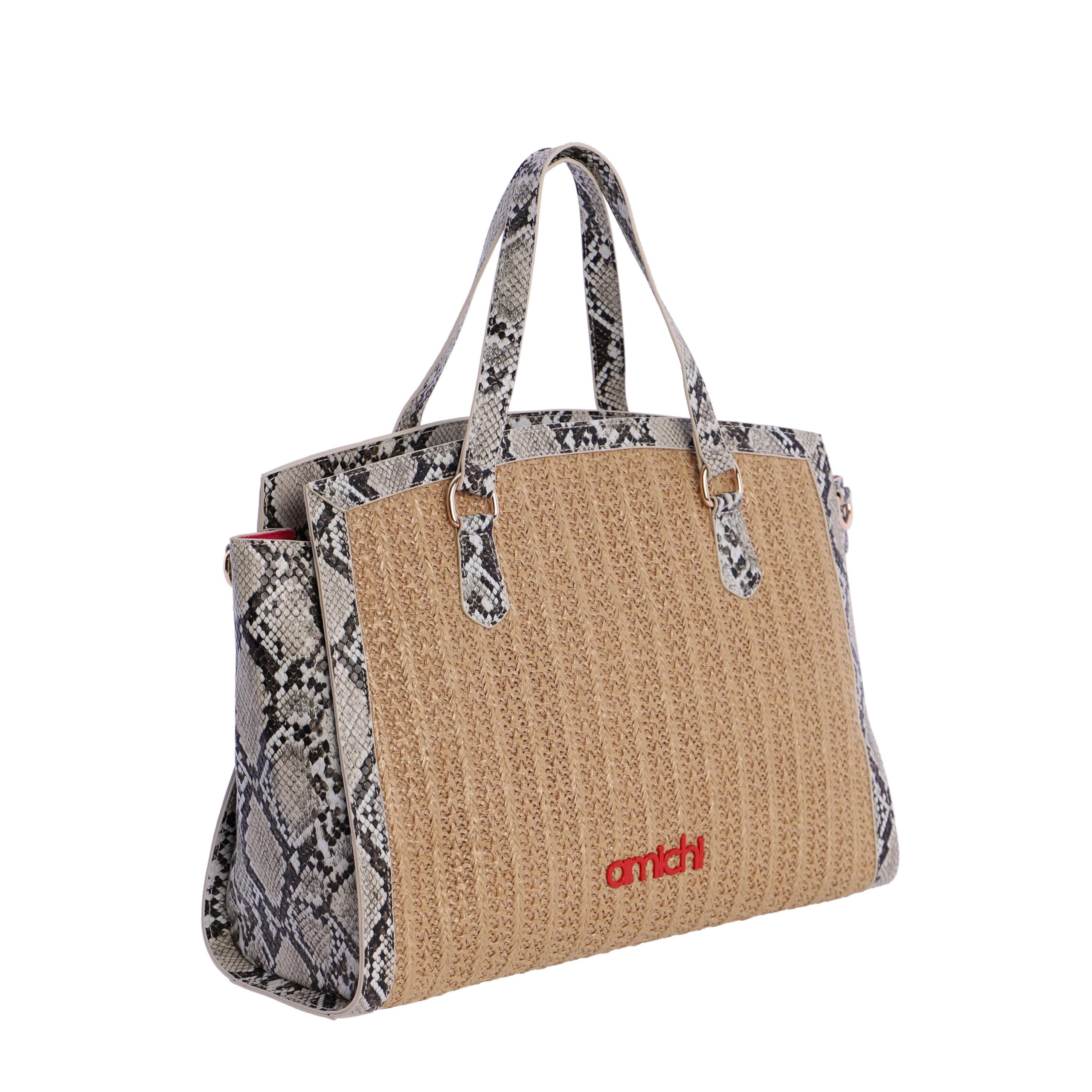 AMICHI - Bolso mujer - bolso de mano - bolsos de mujer - asa bandolera - bolso portatil mujer - bolso mujer grande - bolso elegante mujer - Sandra