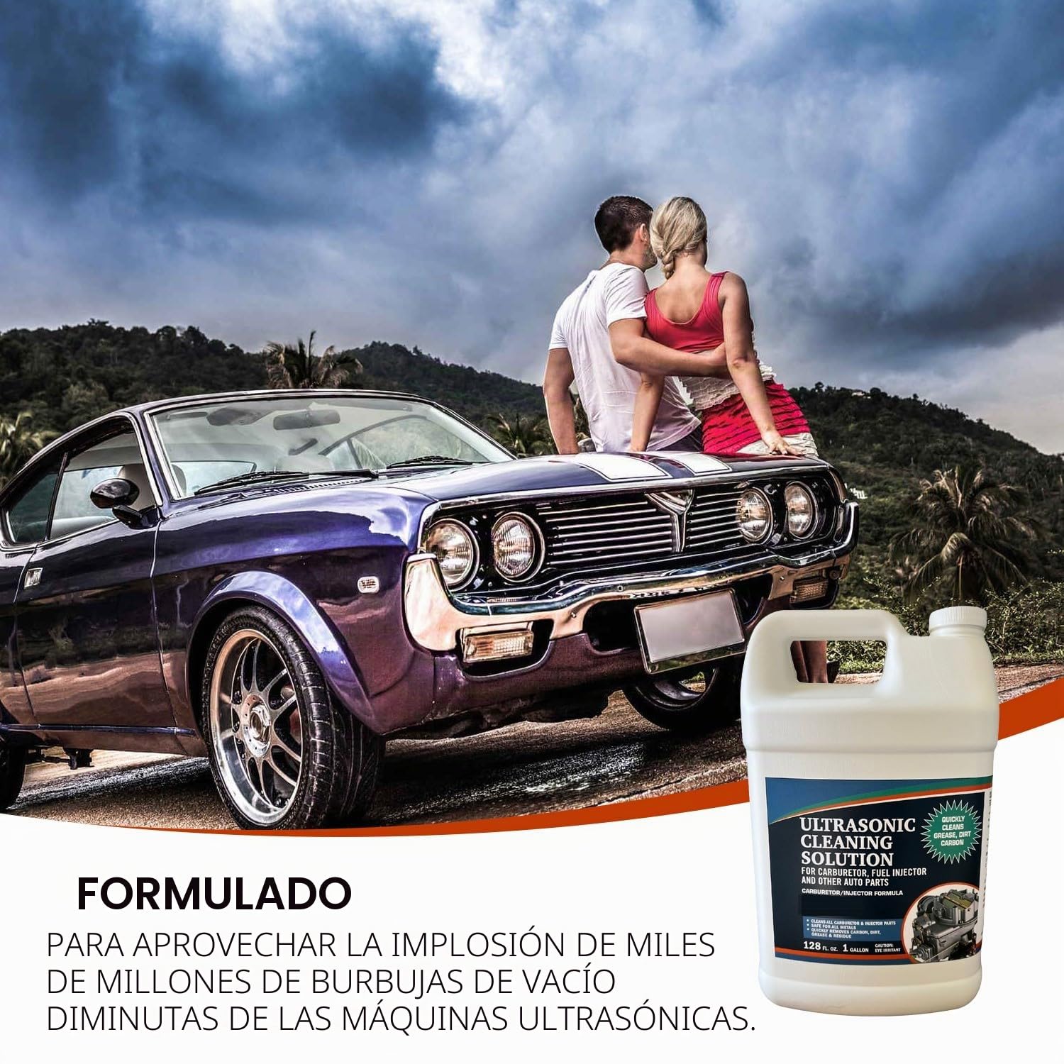 NORTHWEST ENTERPRISES Solución de limpieza ultrasónica de carburador y piezas de motor, detergente para lavadoras ultrasónicas y sumergibles, concentrado (1 galón)