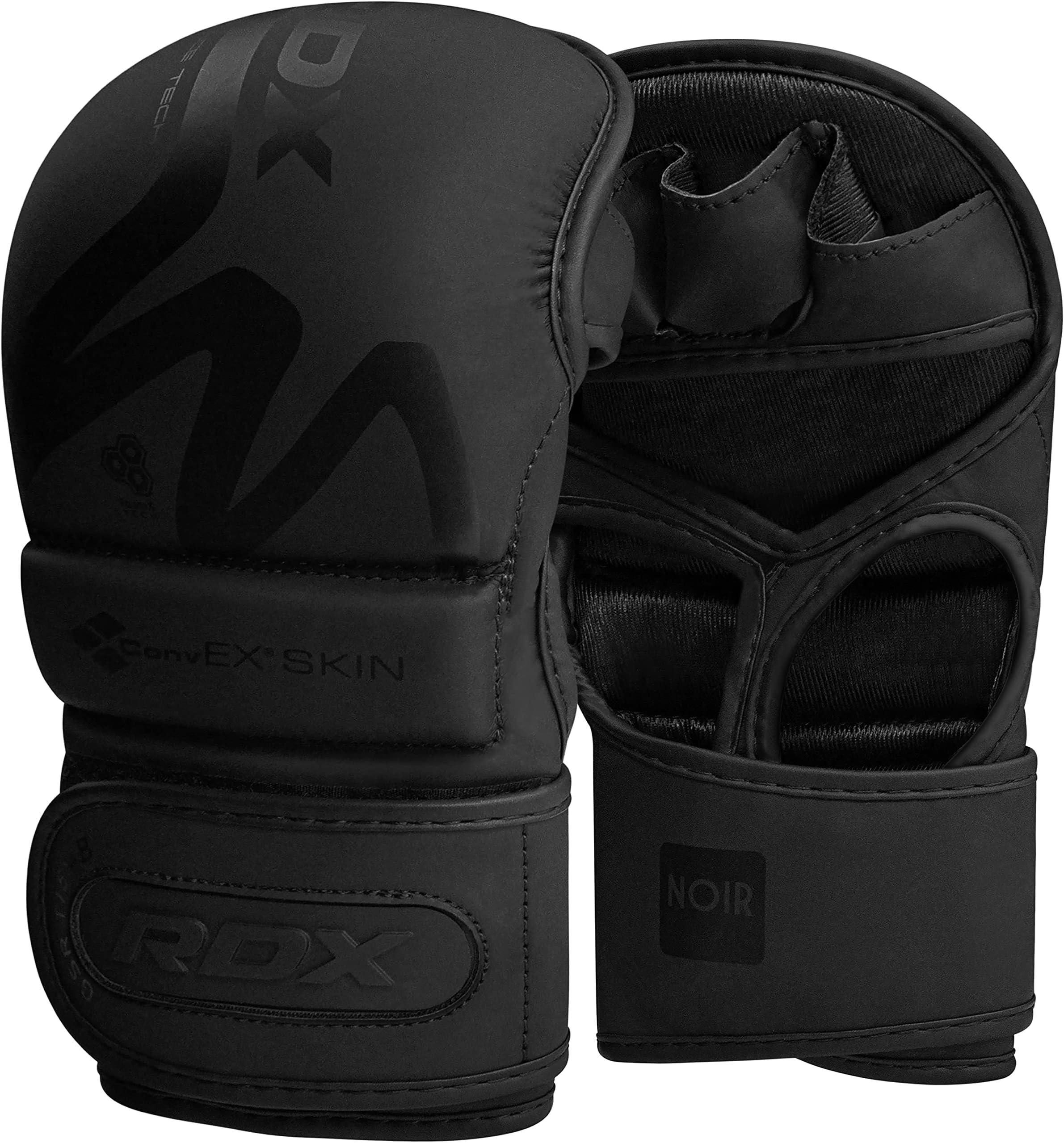 Pro MMA Hybrid Sparring Gloves, Maya Hide Leather, Open Ventilated Palm, Padded Mitts Martial Arts Kickboxing Muay Thai Training Cage, Men Adult, Punching Bag and Pads workout