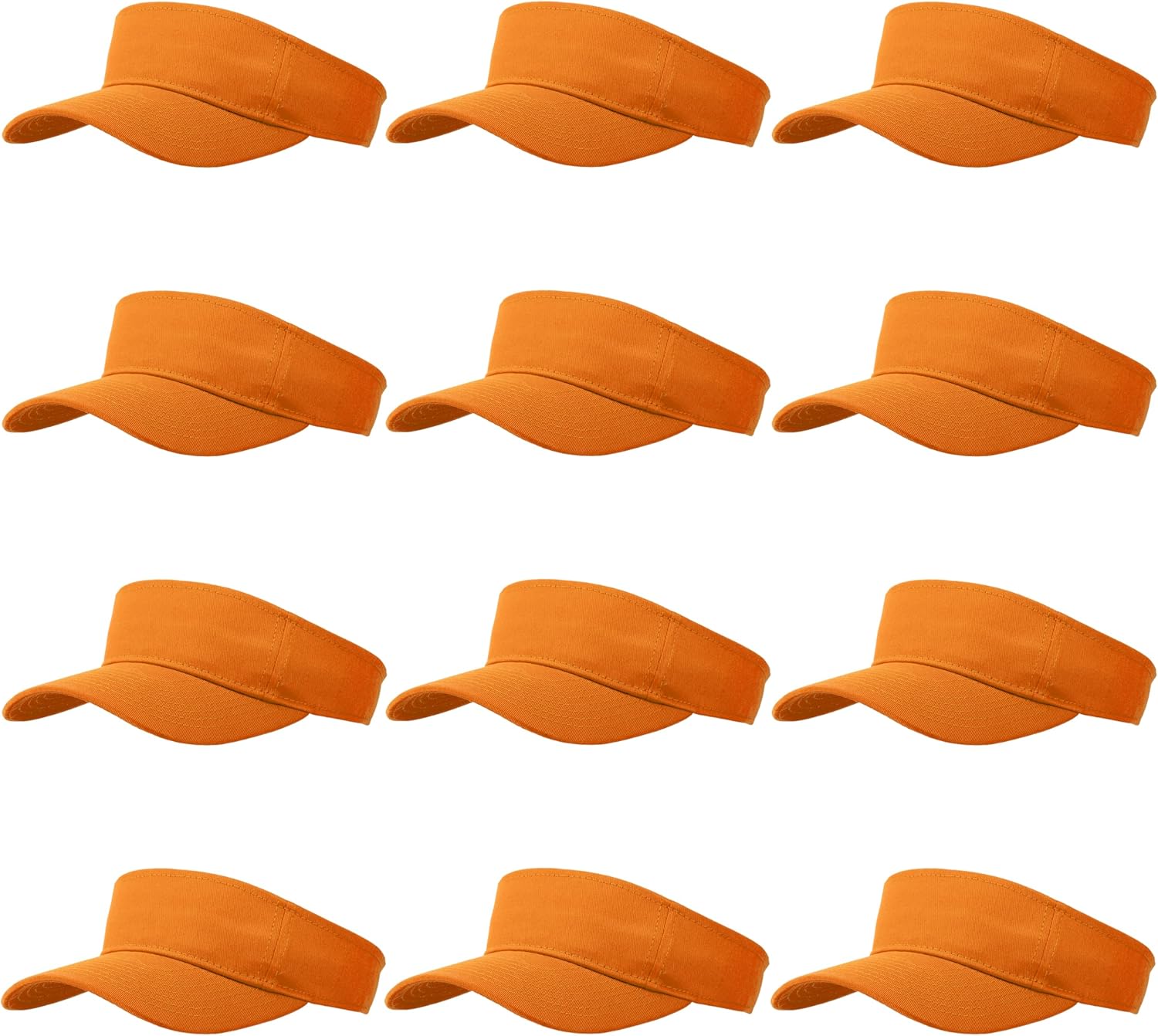 12個 サンバイザー レディース メンズ アウトドア スポーツ ゴルフ テニス ソフトボール 調節可能なバイザーハット