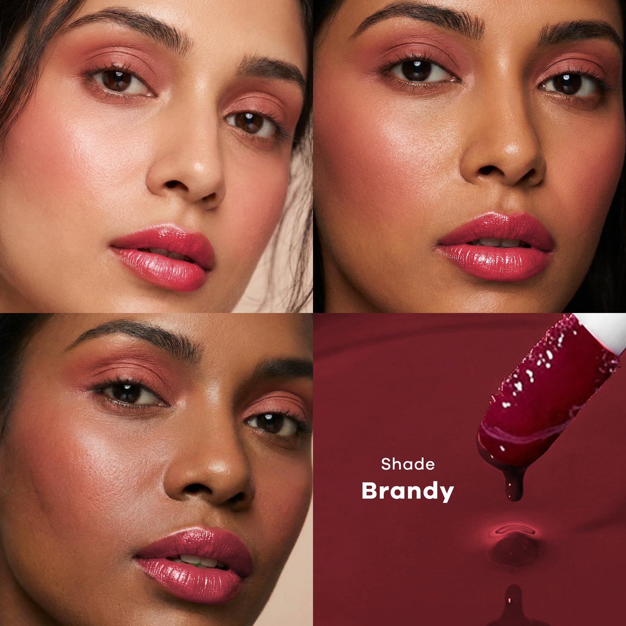 Earth Rhythm Lip & Cheek Tint β 10 Hour Wear, 100% Plant-Based Pigments, No Silicones, No Mineral Oil - Brandy 1