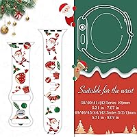 Vista 21 de Christmas Gift Compatible with Christmas Apple Watch Bands for Women 49mm 46mm 45mm 44mm 42mm, Soft Silicone Santa Claus for Apple Watch Ultra 3