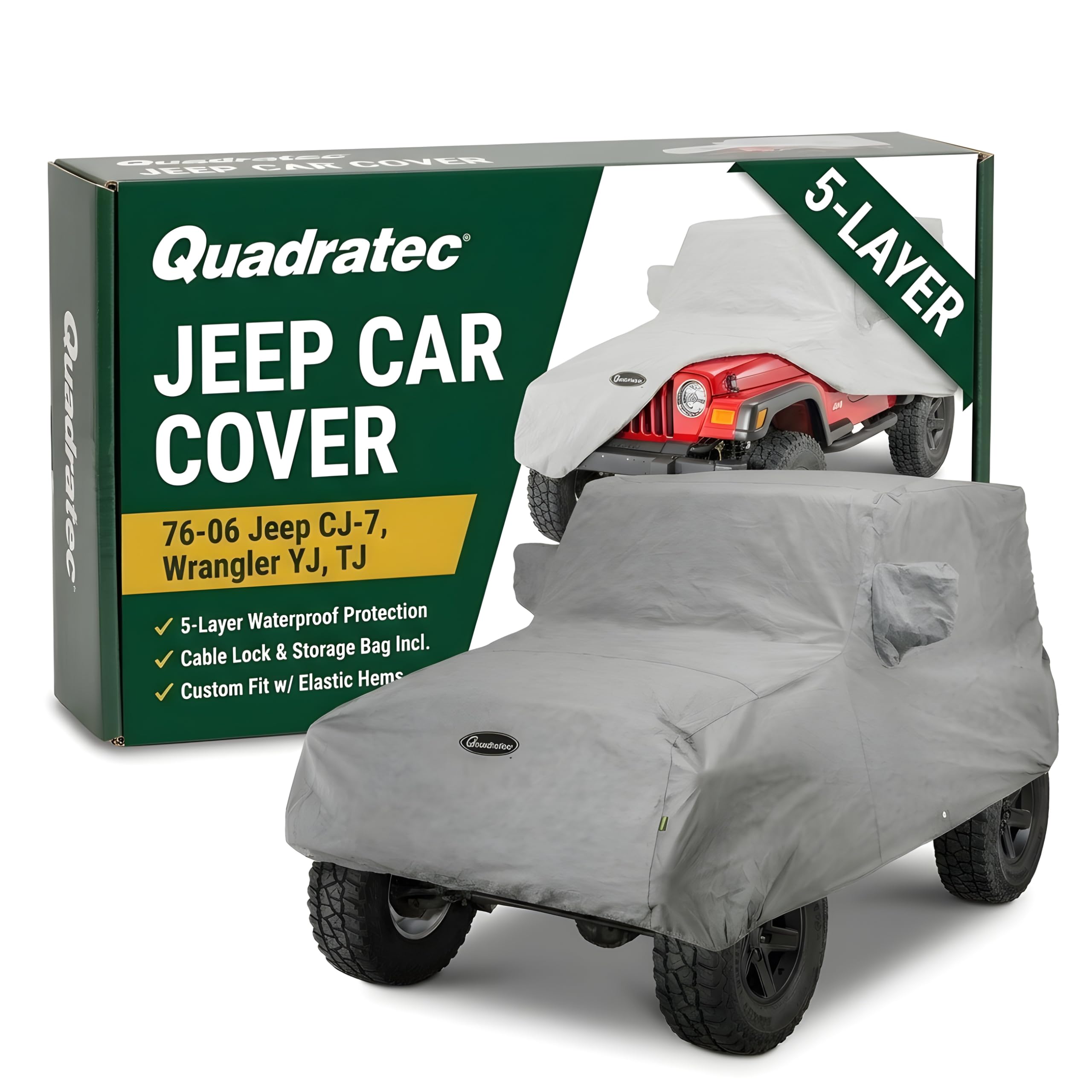 Amazon.com: Quadratec Softbond 5-Layer Car Cover - Fits Jeep CJ