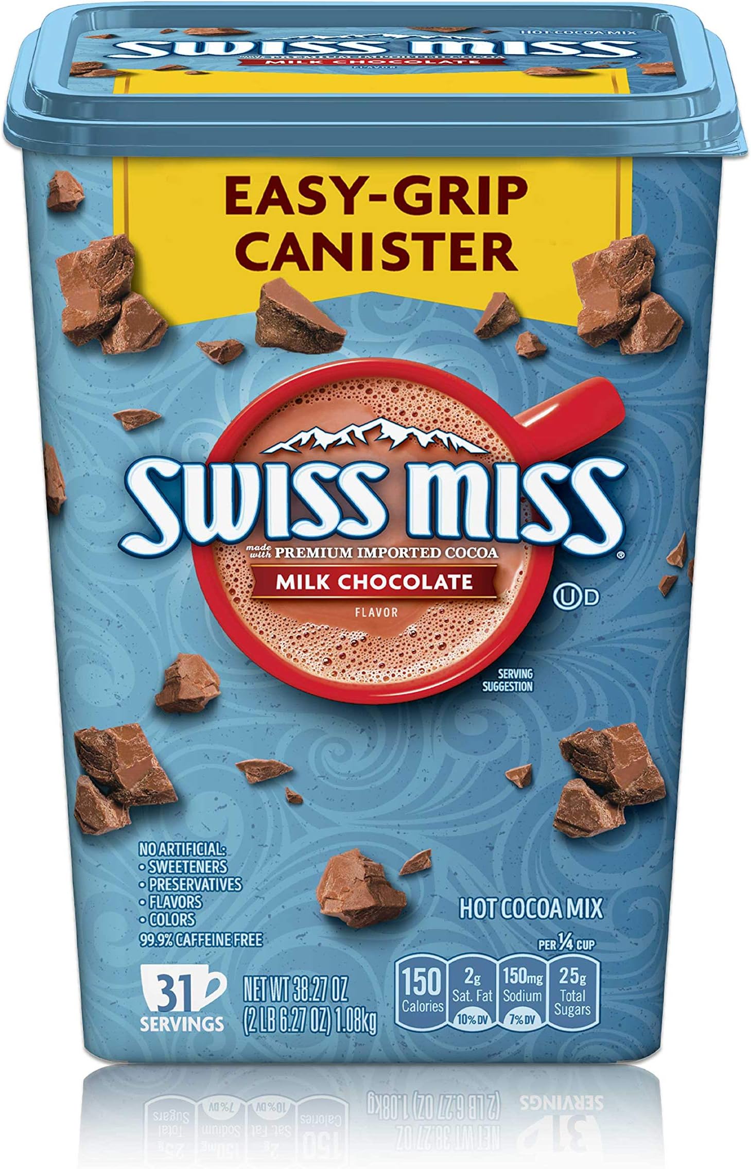 Swiss Miss Milk Chocolate Flavor Hot Cocoa Mix Canister, 1085 g