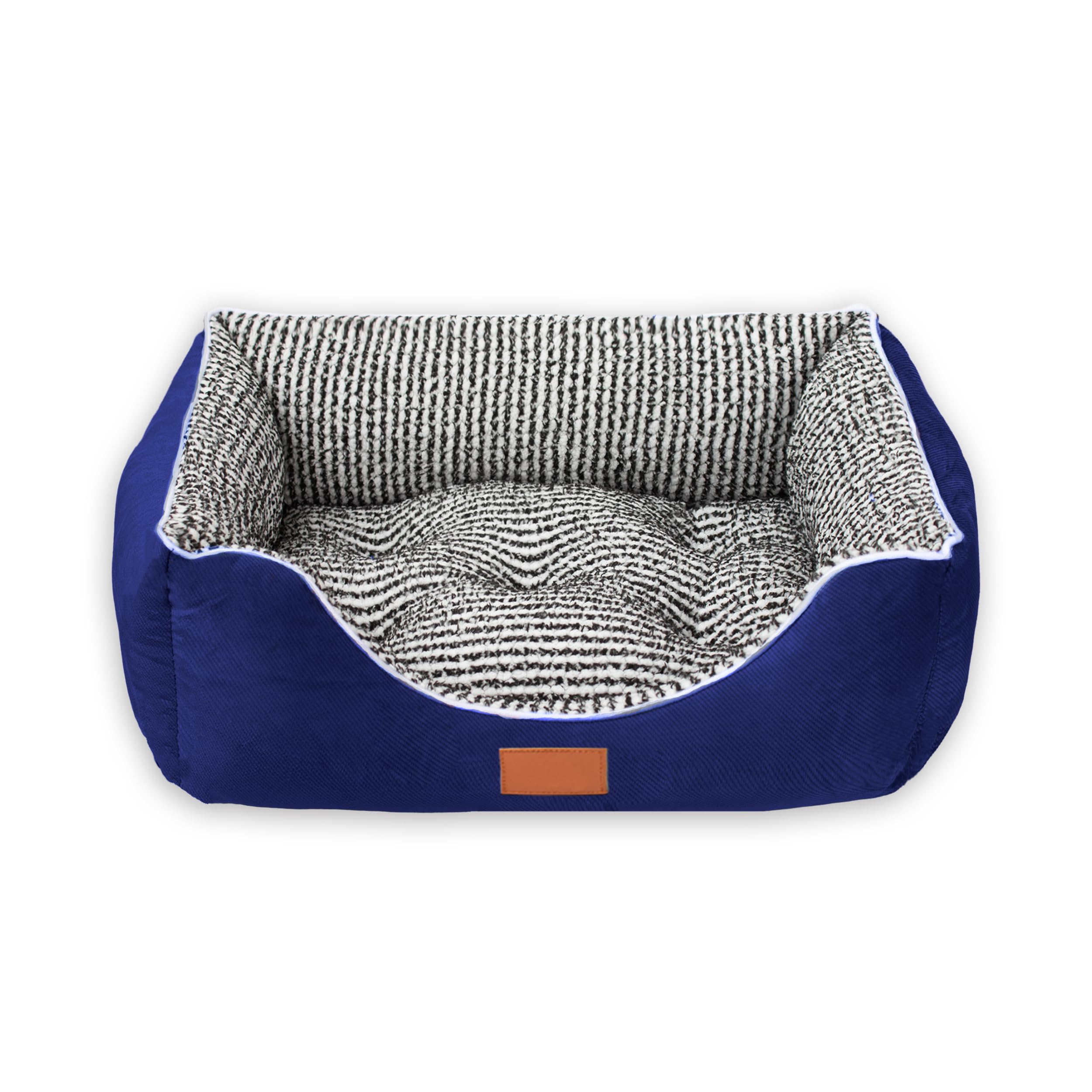 BESCH Cama para Perros 68x52x17cm Suave y Cómoda con Base Antideslizante Antiestres Tela Resistente a los Arañazos - Lavable y Transpirable para Mascotas Pequeñas, Medianas y Grandes (Azul)