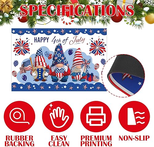 Miniatura 7 de Nuanchu 10 tapetes de bienvenida de Navidad, gnomo, tapete intercambiable de temporada, tapete de otoño, Acción de Gracias, calabaza,