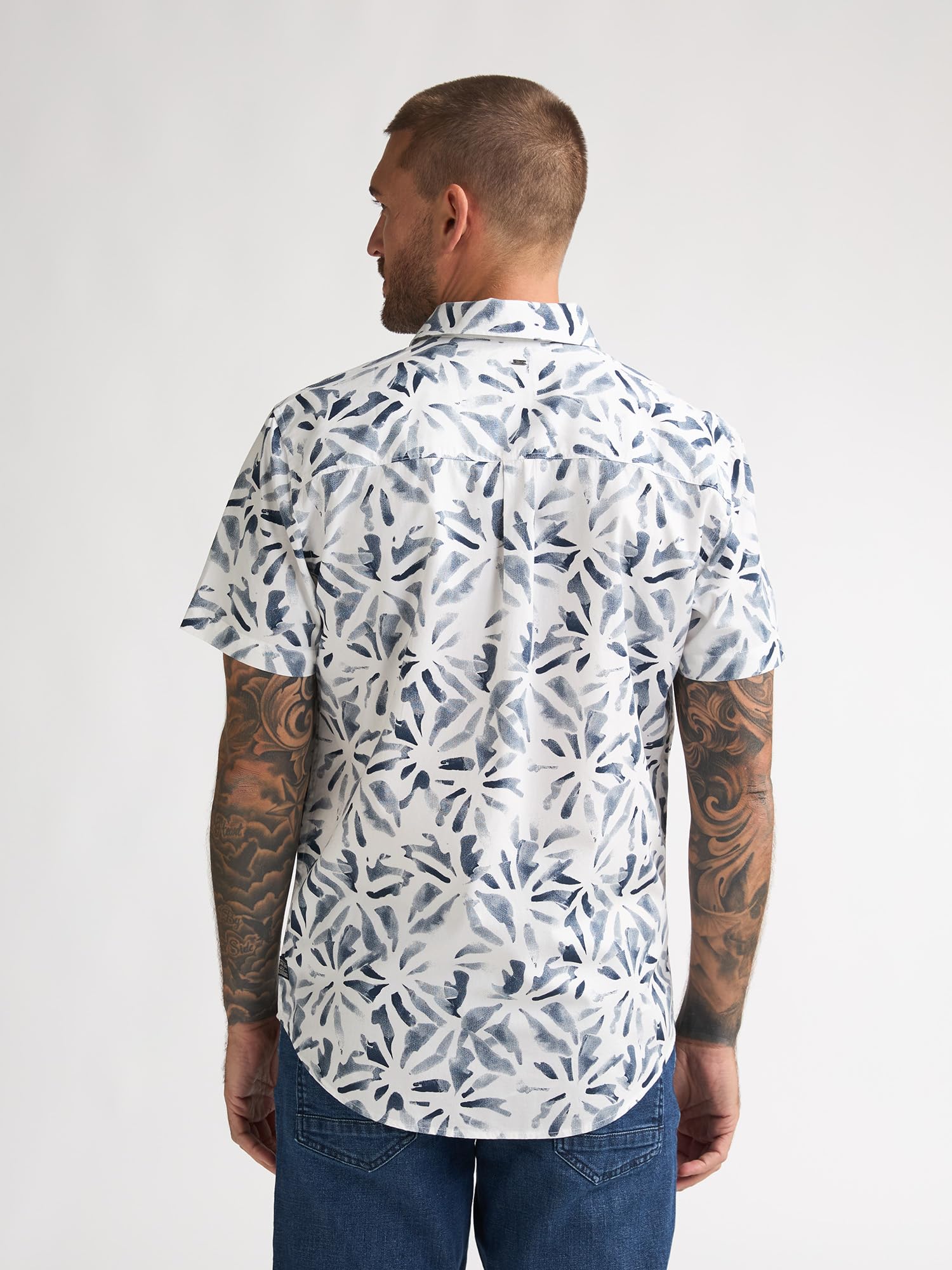 Petrol Men Shirt Short Sleeve AOP Shirt SS Uomo