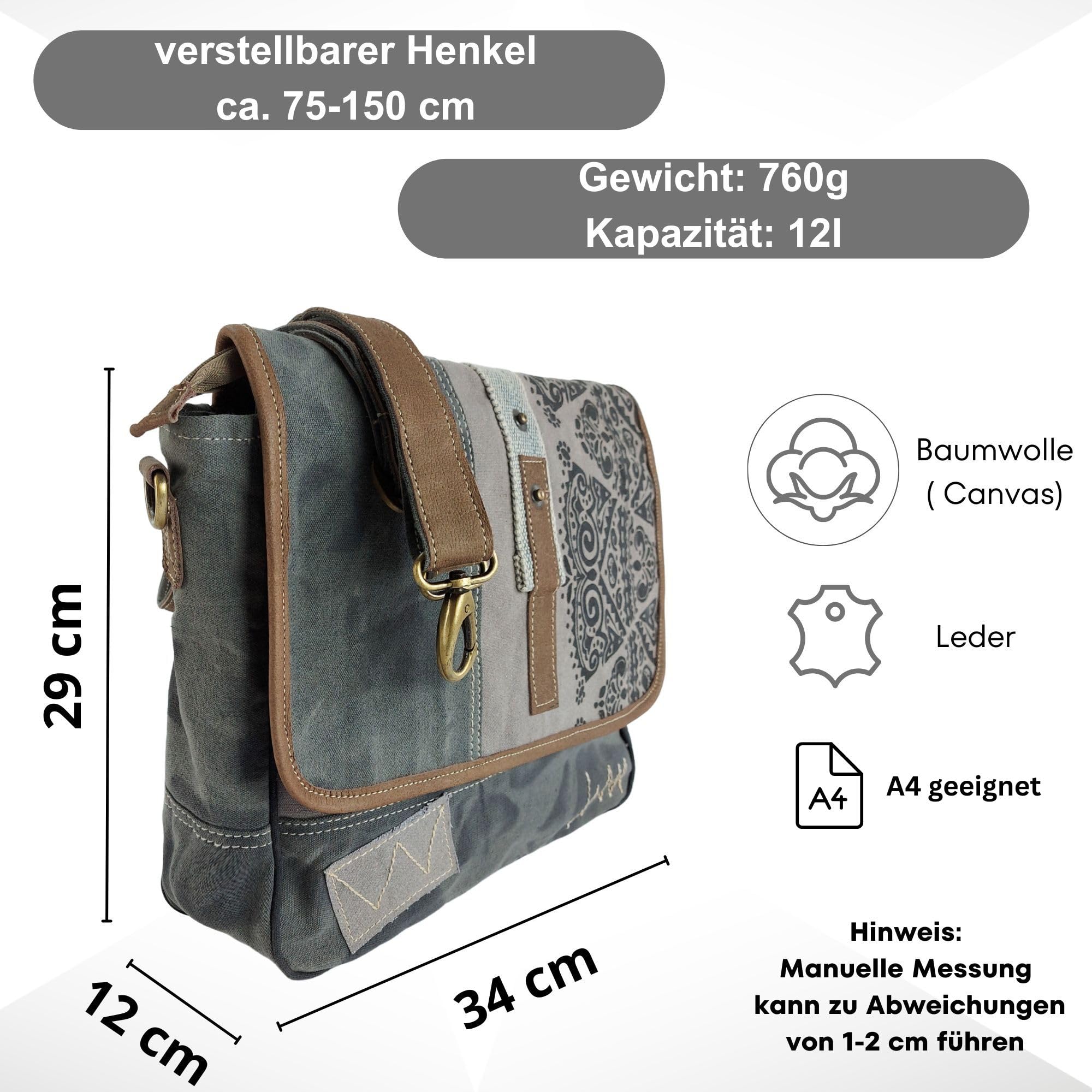Sunsa Damen Umhängetasche. Canvas Messenger Tasche. Große Vintage Crossbody bag. Schultertasche und Handtaschen Geschenkideen für Frauen