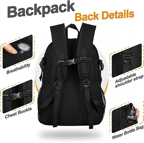 Miniatura 5 de Mochila de fútbol,Mochila de baloncesto con compartimento para pelotas y compartimento para zapatos,Mochila para baloncesto,Fútbol