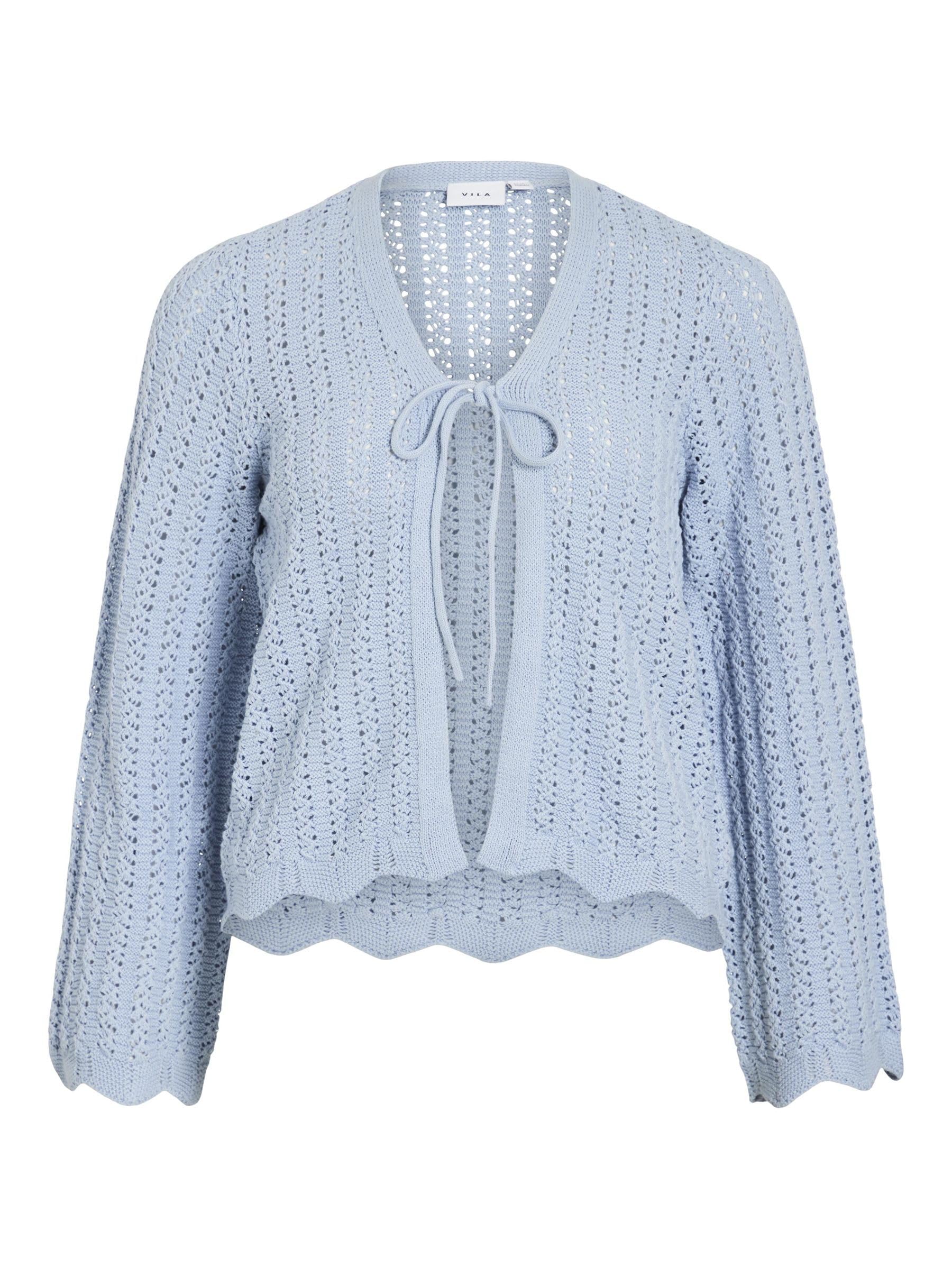 Vila Women's Kentucky Blue Vinoi L/S String Knit Cardigan, S