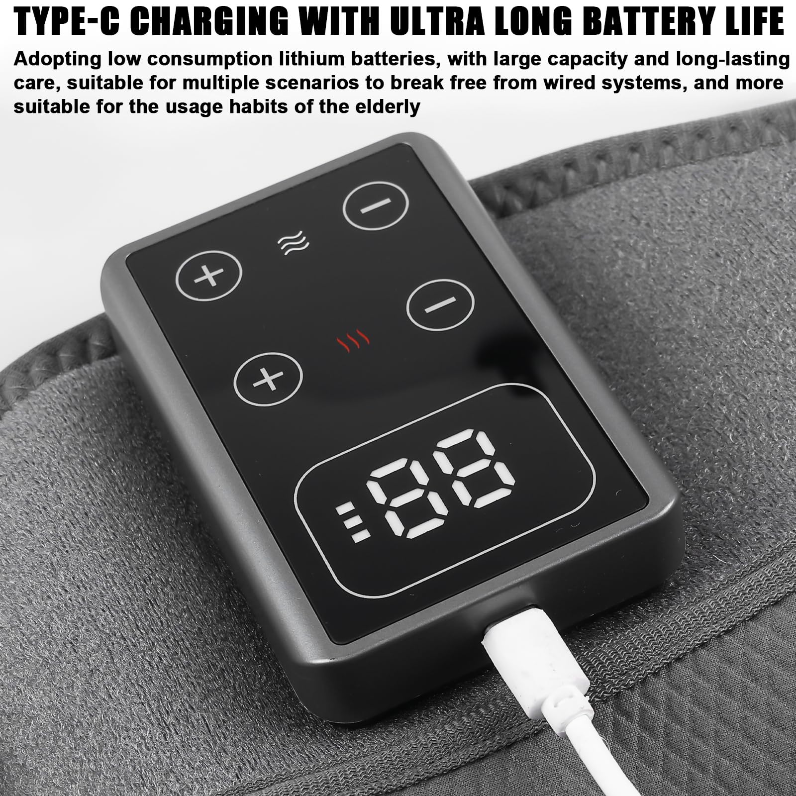 Appareil de massage de genou Chaleur : genouillère chauffante électrique 3 en 1 Vibration infrarouge Appareil de massage du genou sans fil Appareil de massage du genou Soulagement de la douleur 5