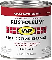 Vista 41 de Rust-Oleum 7770502-2PK - Pintura anti-óxido para aplicación con brocha, cuarto de galón, almendra brillante, (paquete de 2)
