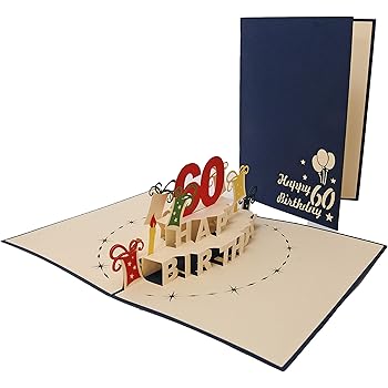 Second Nature Biglietto Di Auguri Pop Up Per Il 60 Compleanno Amazon It Cancelleria E Prodotti Per Ufficio