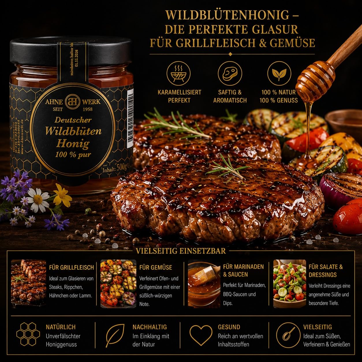 Wildblütenhonig aus dem Spreewald 3 Kilogramm (6)