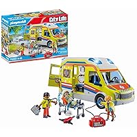PLAYMOBIL City Life 71202 Ambulanza, con luci e Suoni