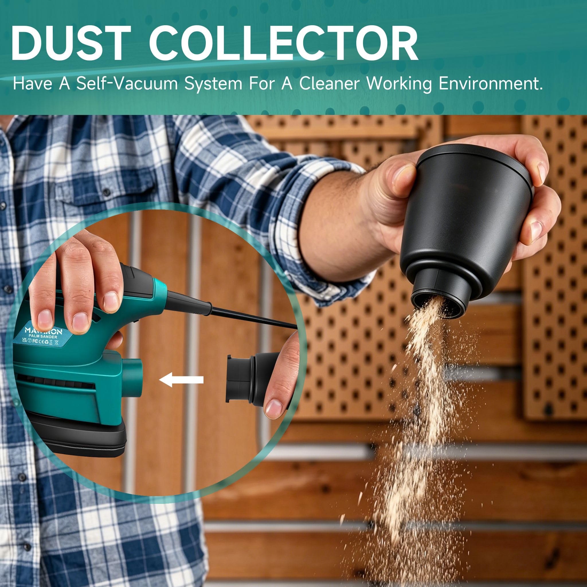 Ponceuse multi-ponceuse Delta 220 W avec 6 feuilles abrasives (grain 80/120/240), 14000 tr/min, système Velcrofix, sac d'aspirateur, ponceuse pour coins et bords, métal et bois